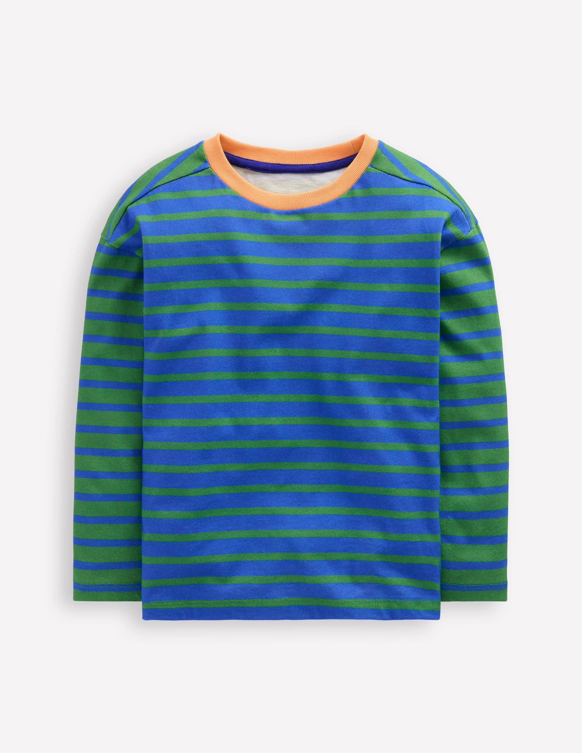 Breton T-shirt-Bright Blue/ Iguana Green - Image 1