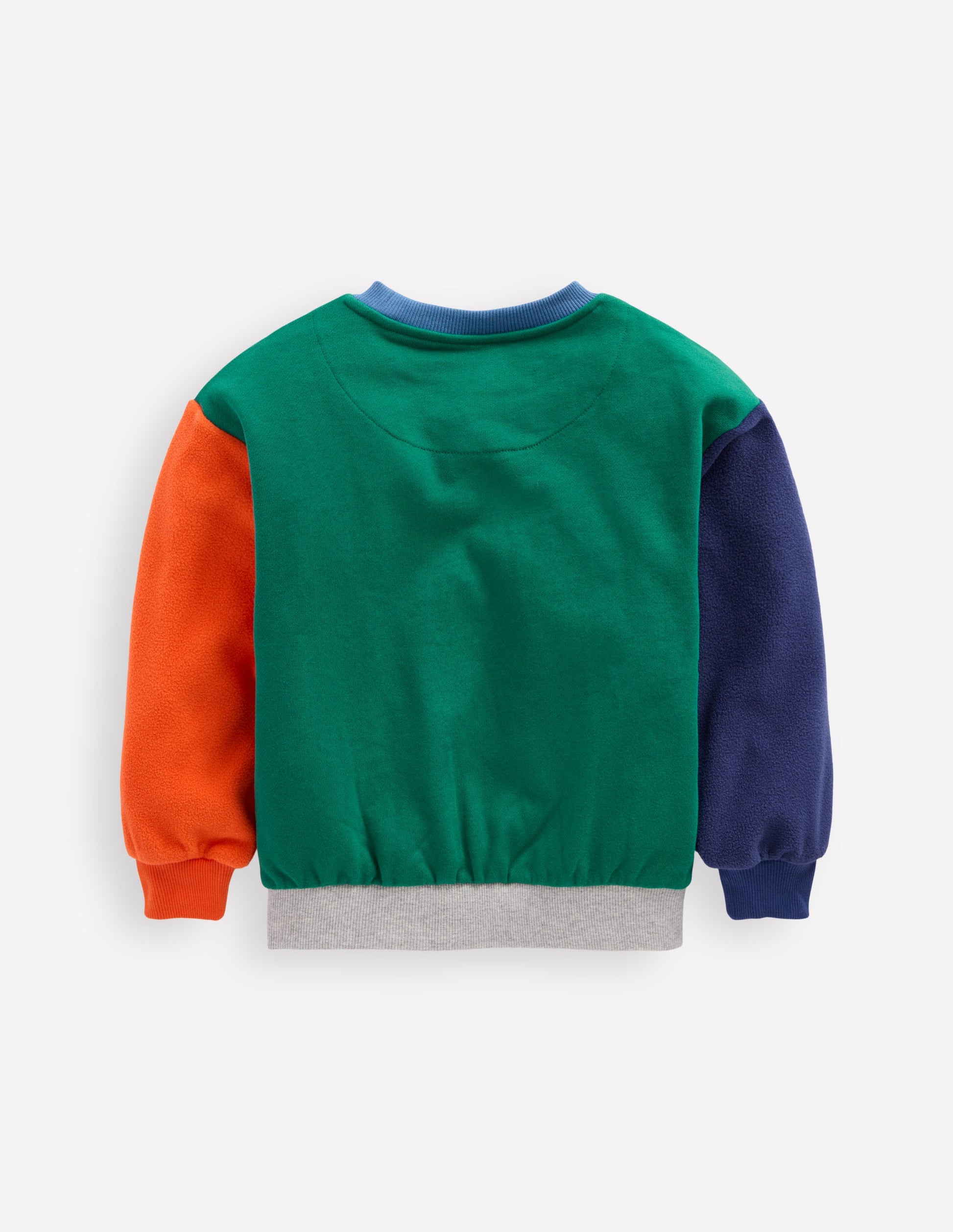Sweatshirt in Blockfarben-Schmucksteingrün Blockfarben-2