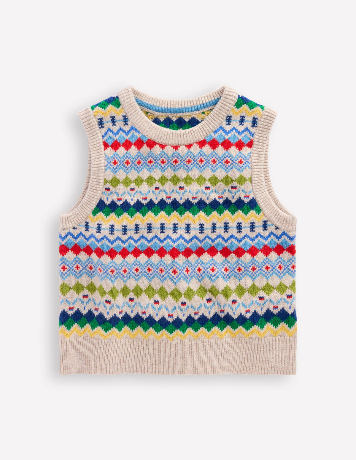 Fair Isle Tank-Oatmeal Marl Fair Isle-1