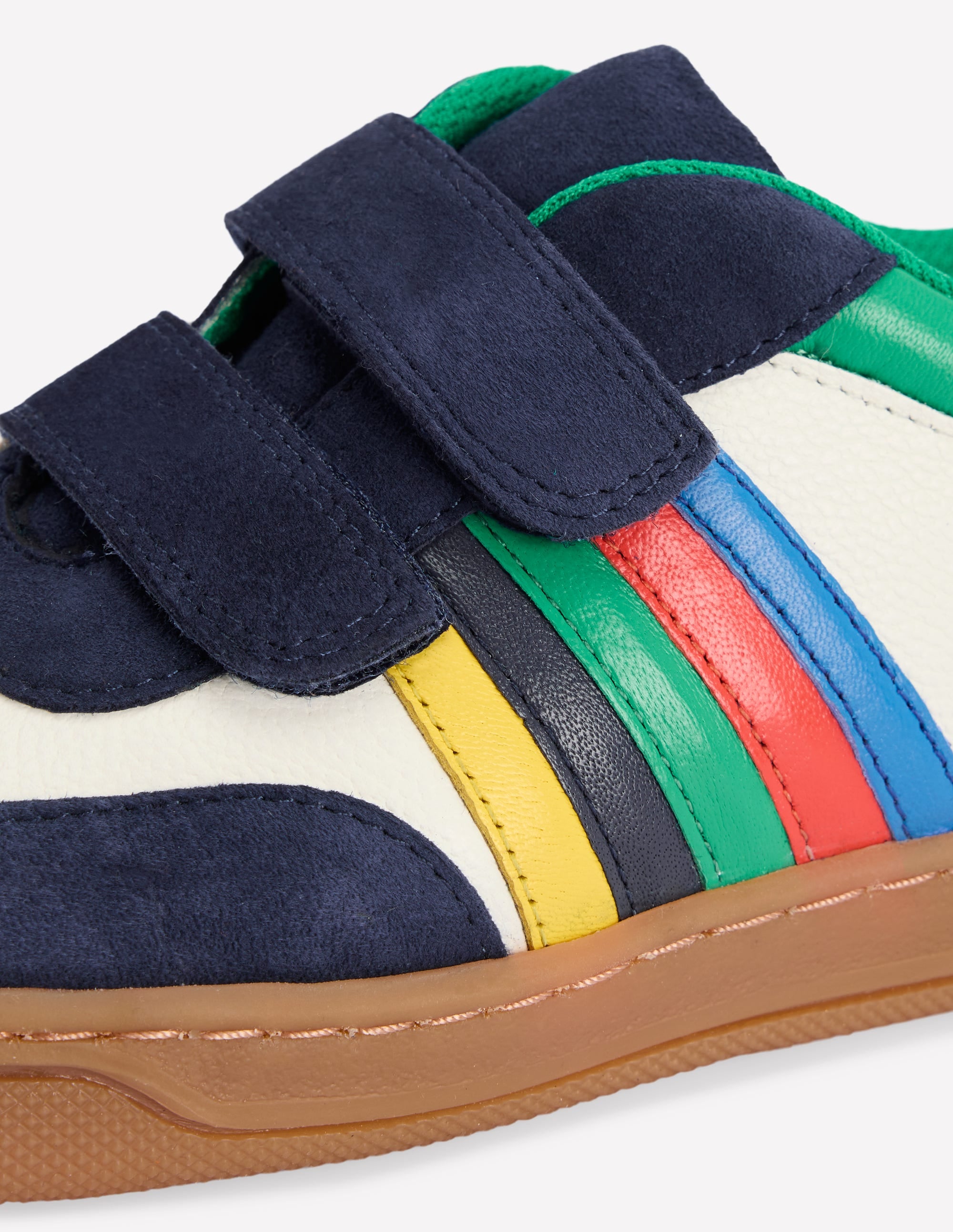 Colourblock Low Tops-Soft Ivory Multi Stripe - Image 3