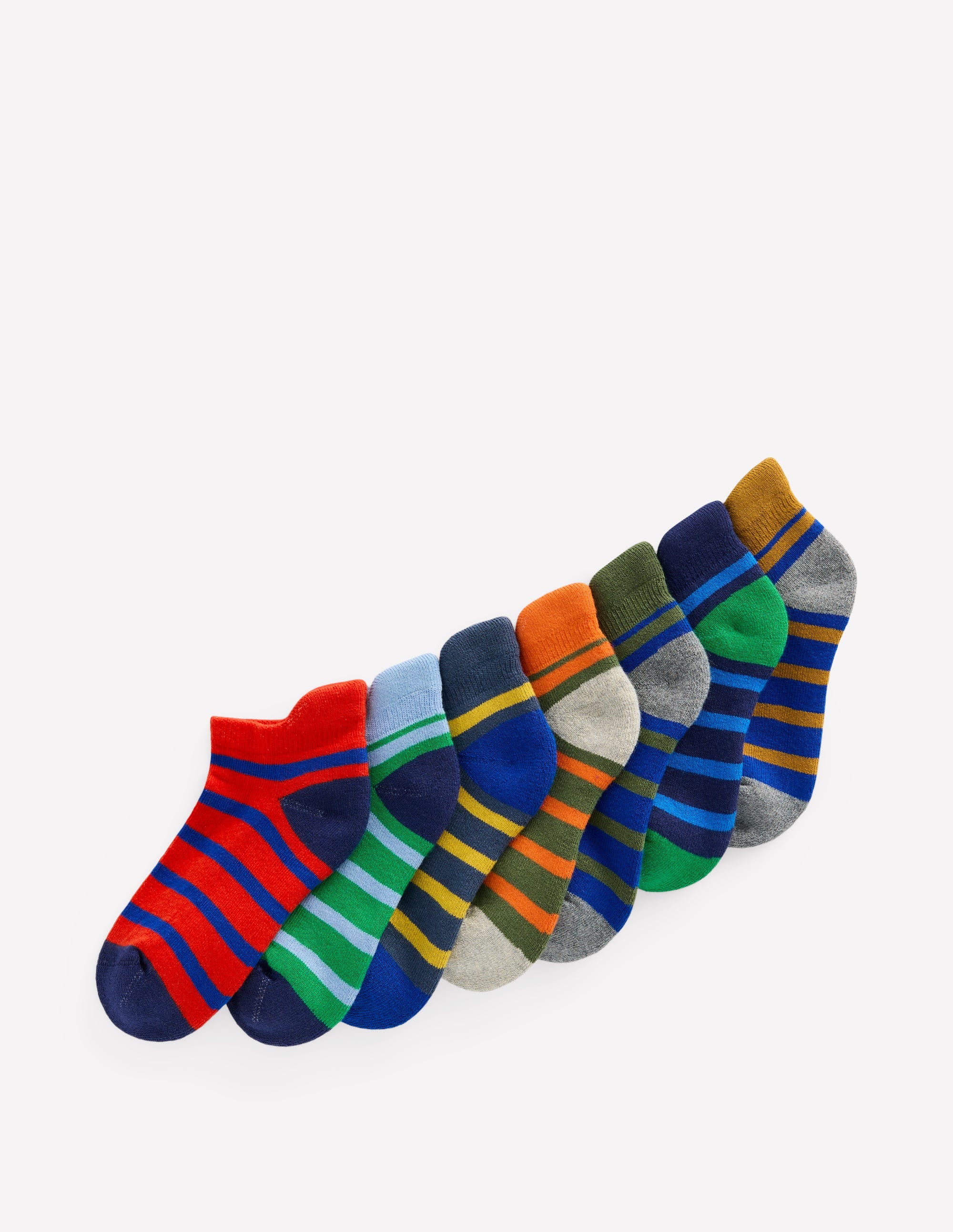 Sneakersocken im 7er-Pack-Bunt Bretonstreifen - Image 1