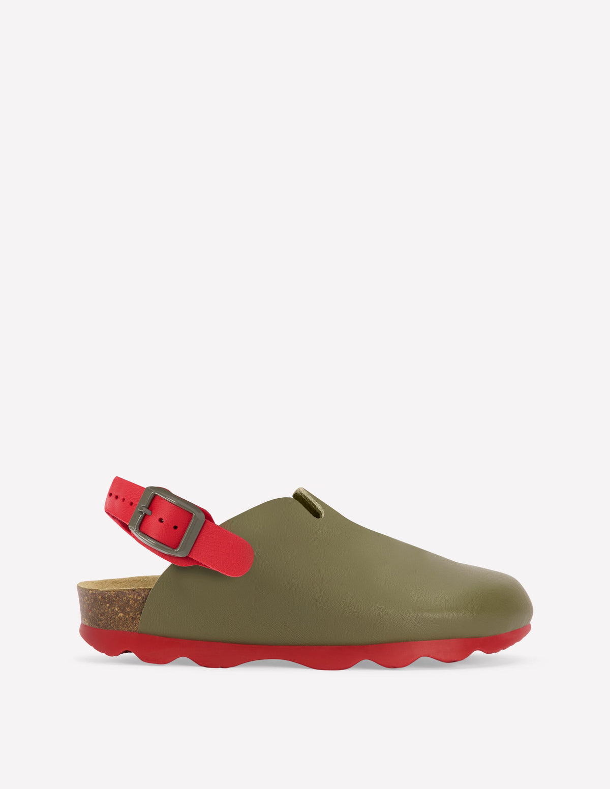 Colourblock Clogs-Bottle Green-1