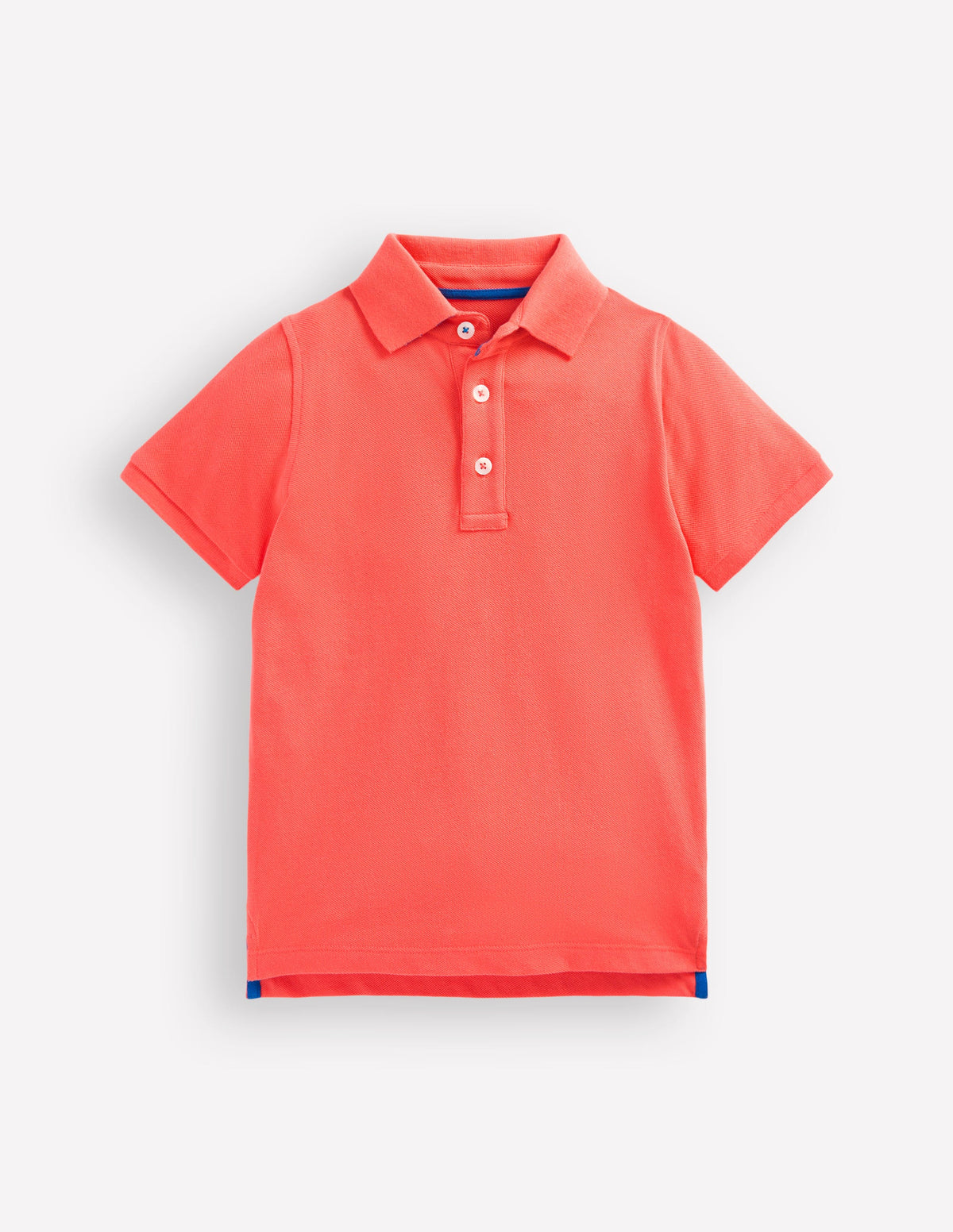 Piqué Polo Shirt-Coral Orange-1