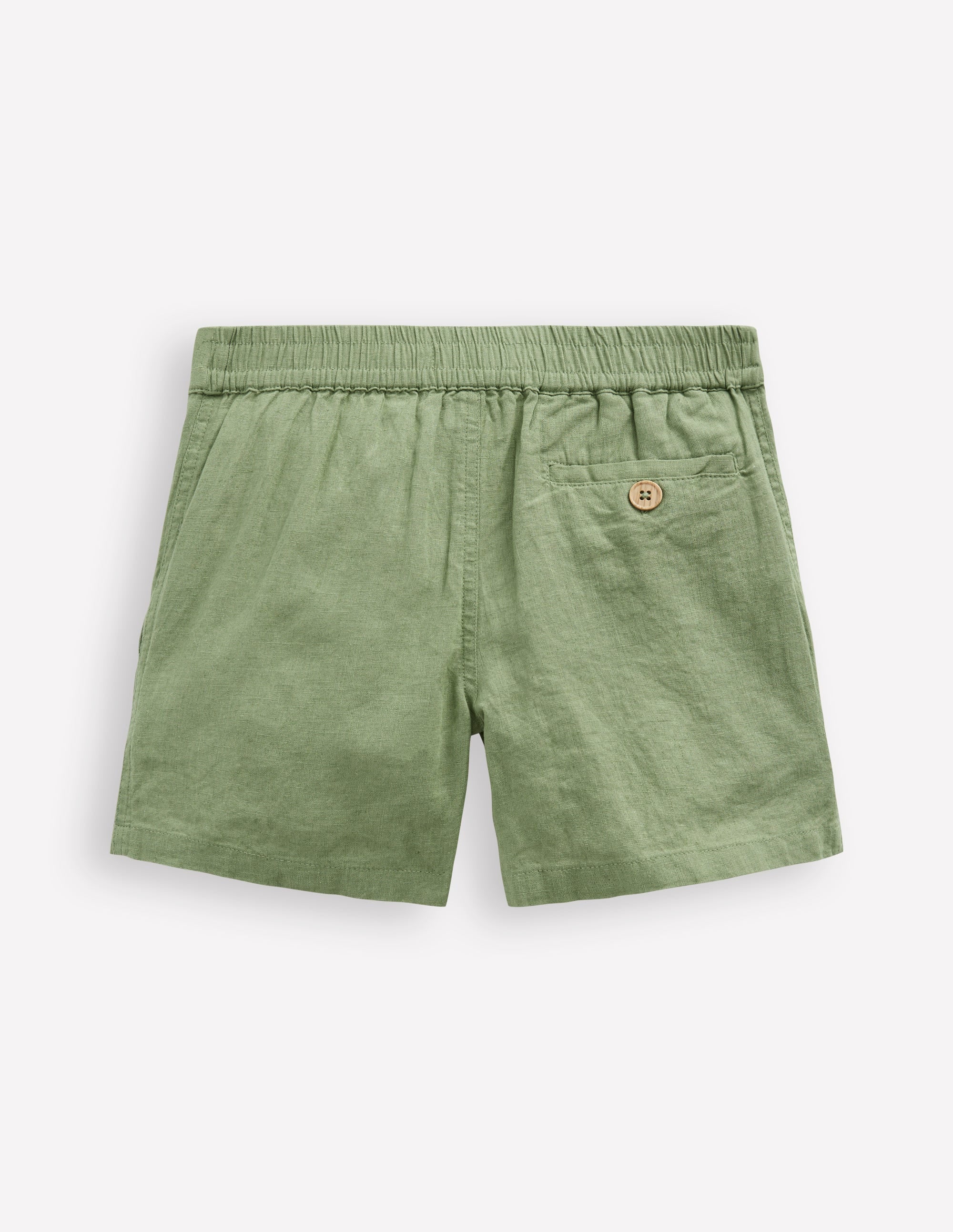Shorts aus Baumwollleinen-Krötengrün - Image 2