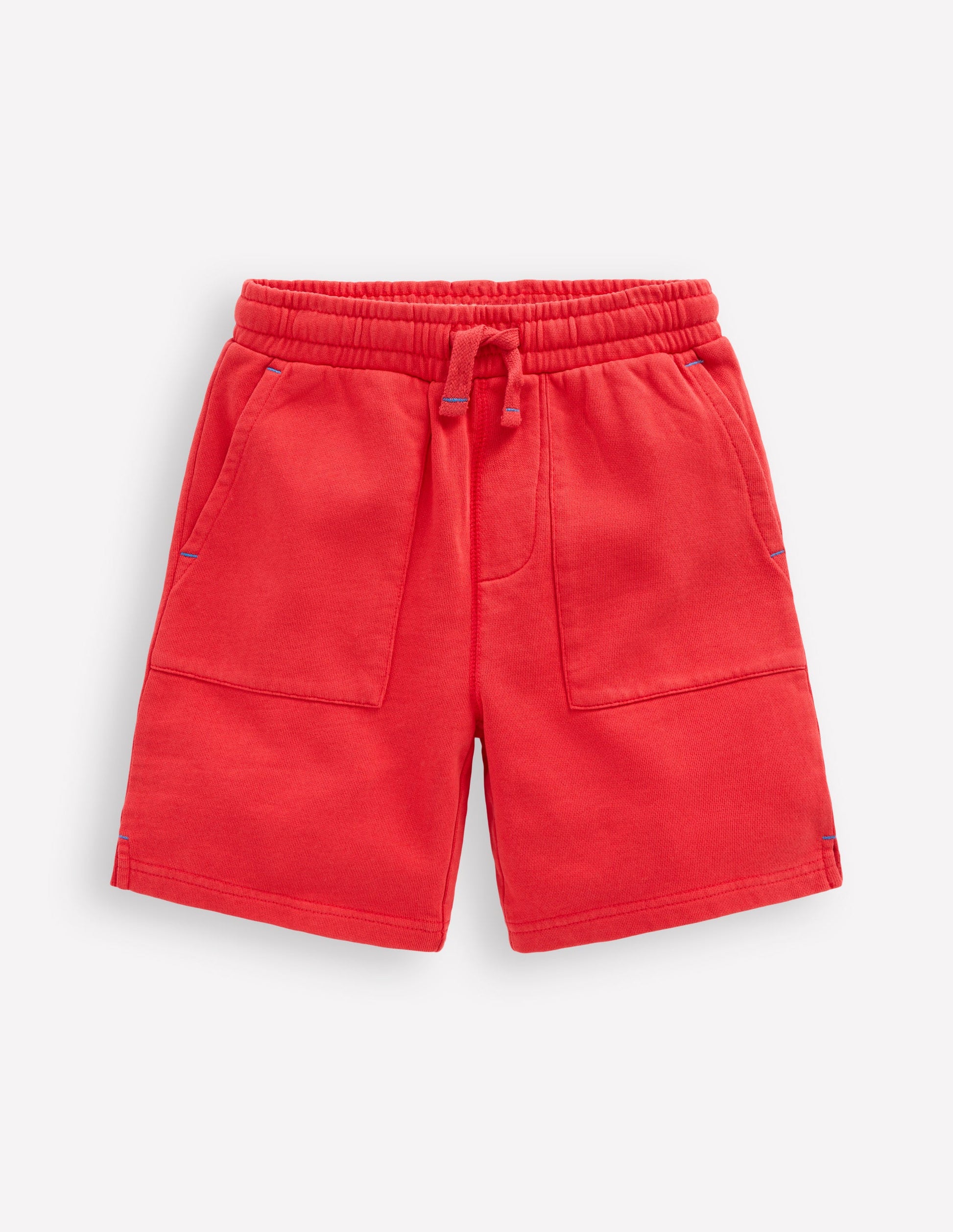 Stückgefärbte Sweatshorts-Briefkastenrot-1