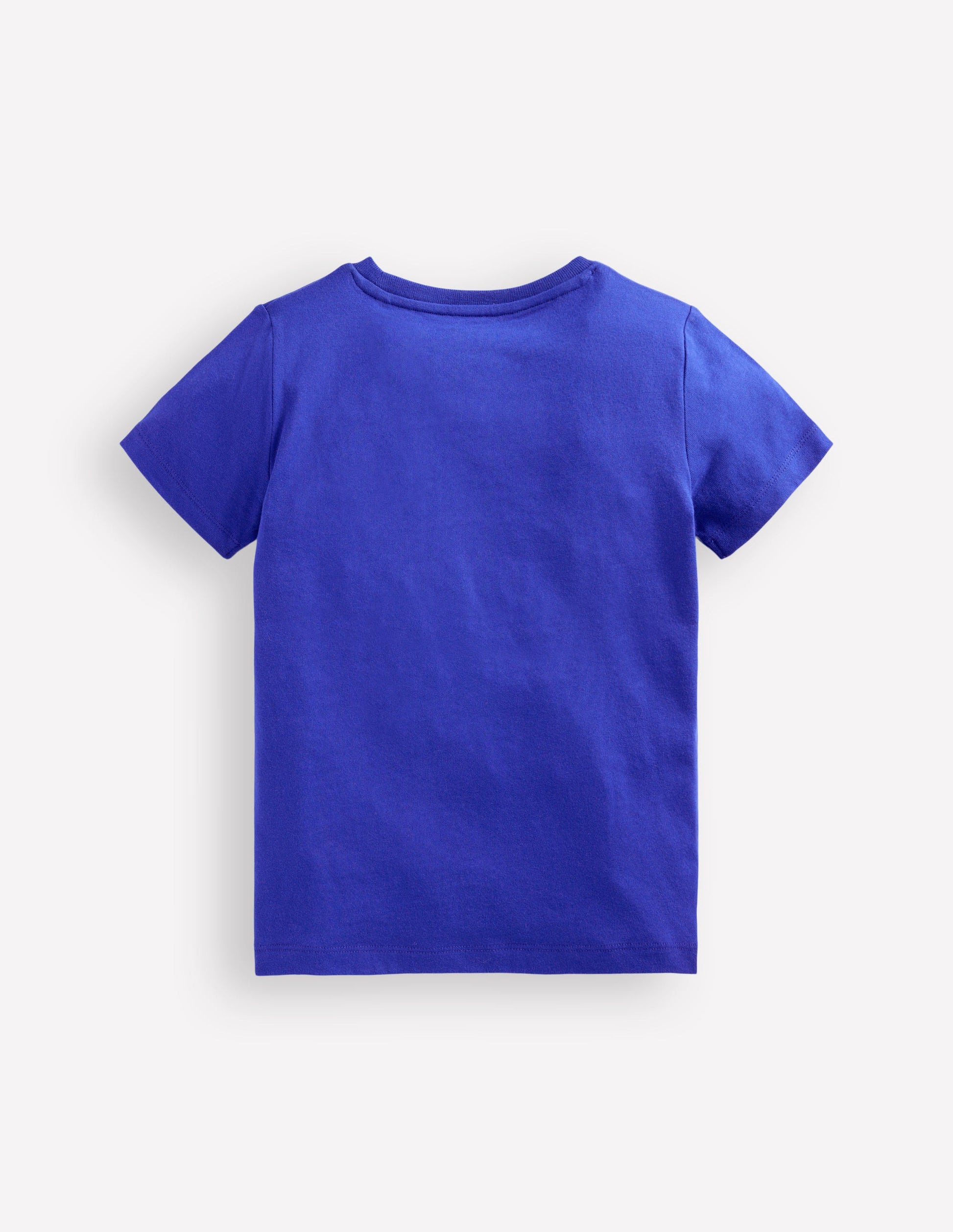 Short Sleeve Appliqué T-shirt-Bright Blue BBQ-2