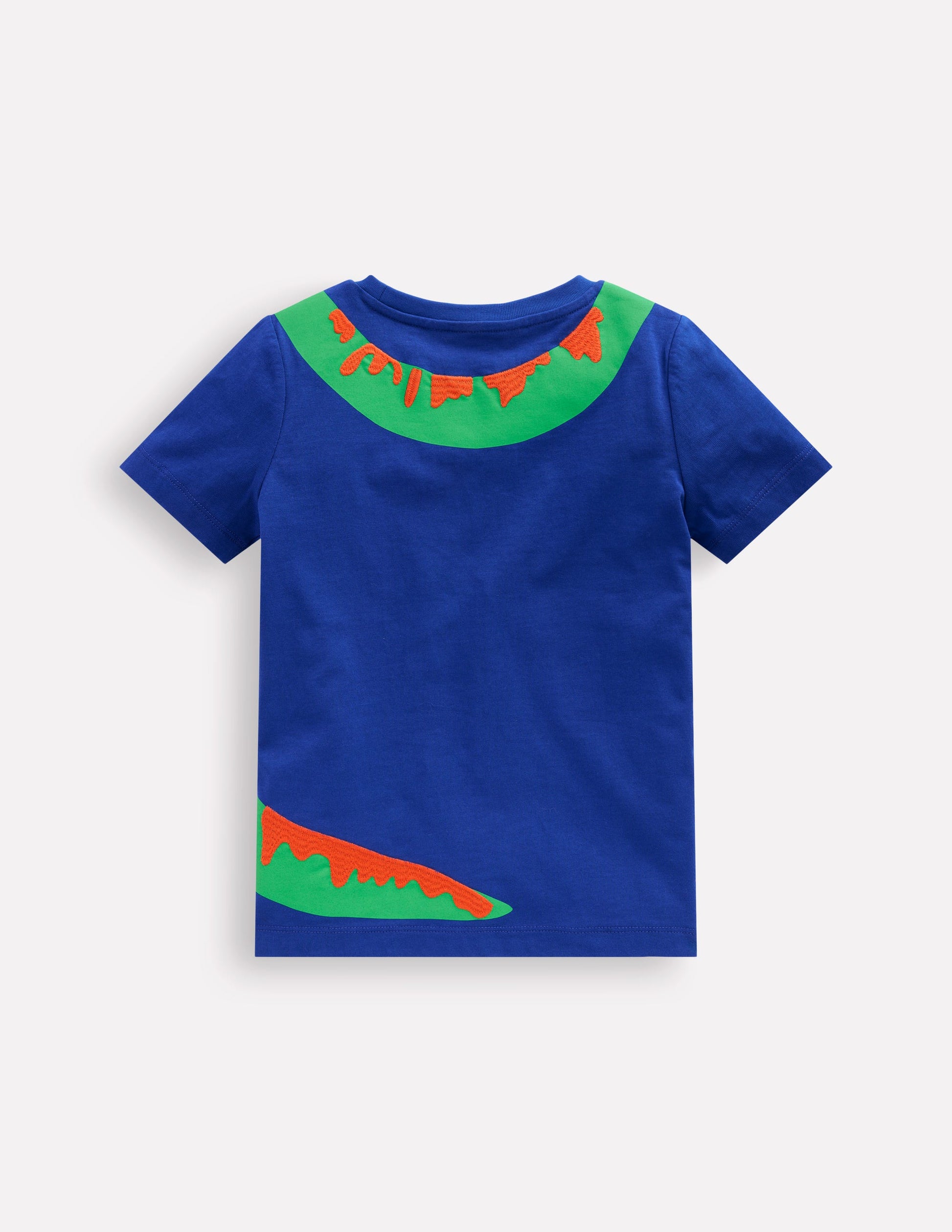 Fun Graphic T-shirt-Bright Blue Dino-2