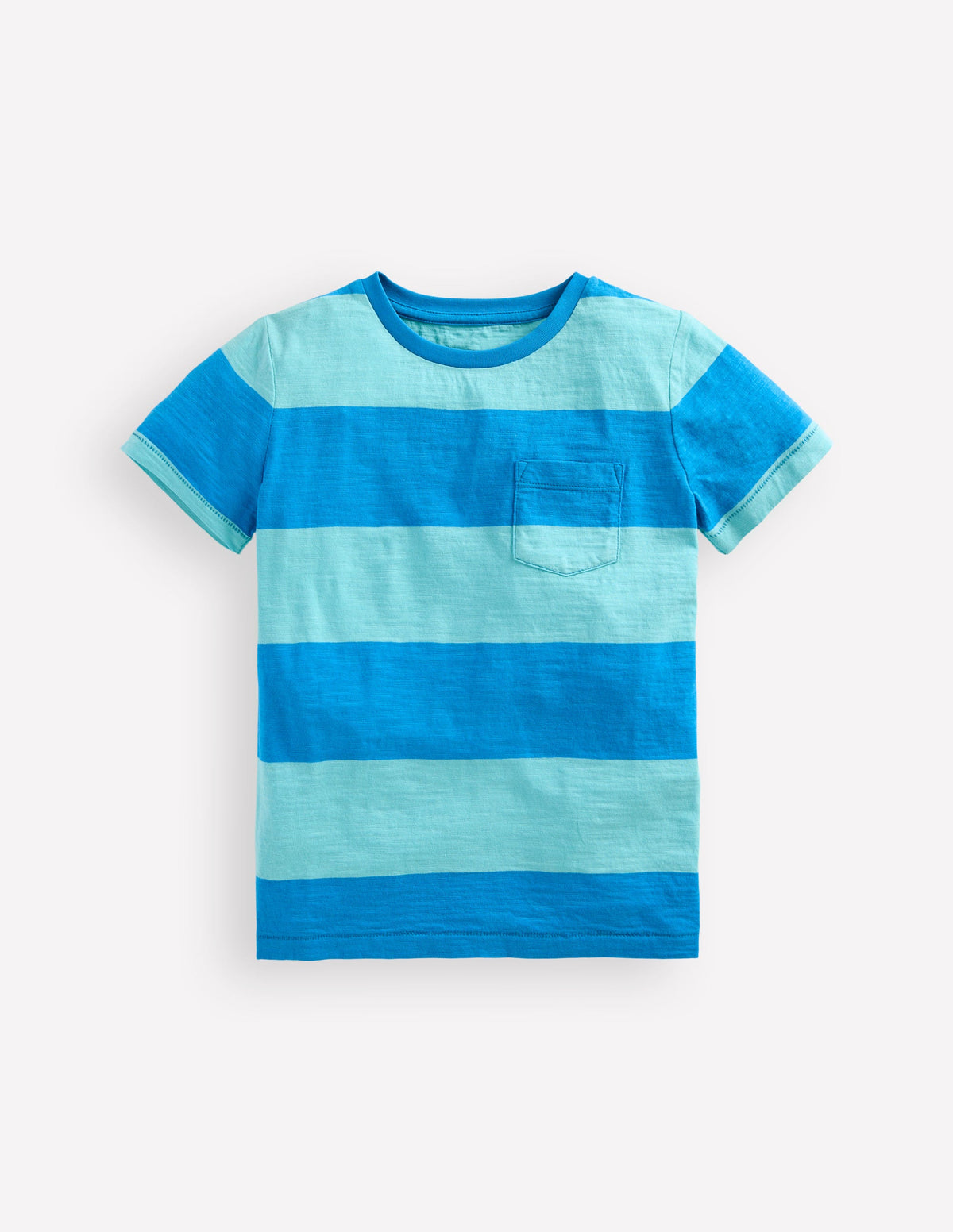 T-shirt manches courtes pour tous les jours-Plage des Barbades/passerin indigo-1