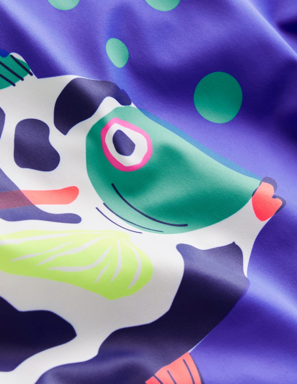 Haut de plage à logo-Poissons bleu héron - Image 3