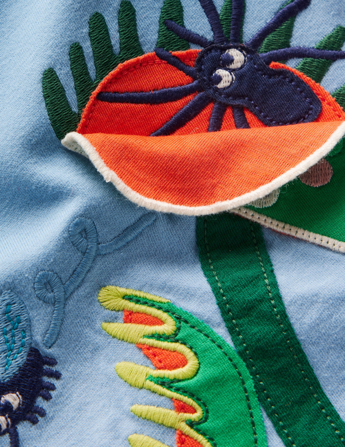 T-shirt avec rabat à soulever-Attrape-mouche bleu glacier - Image 3