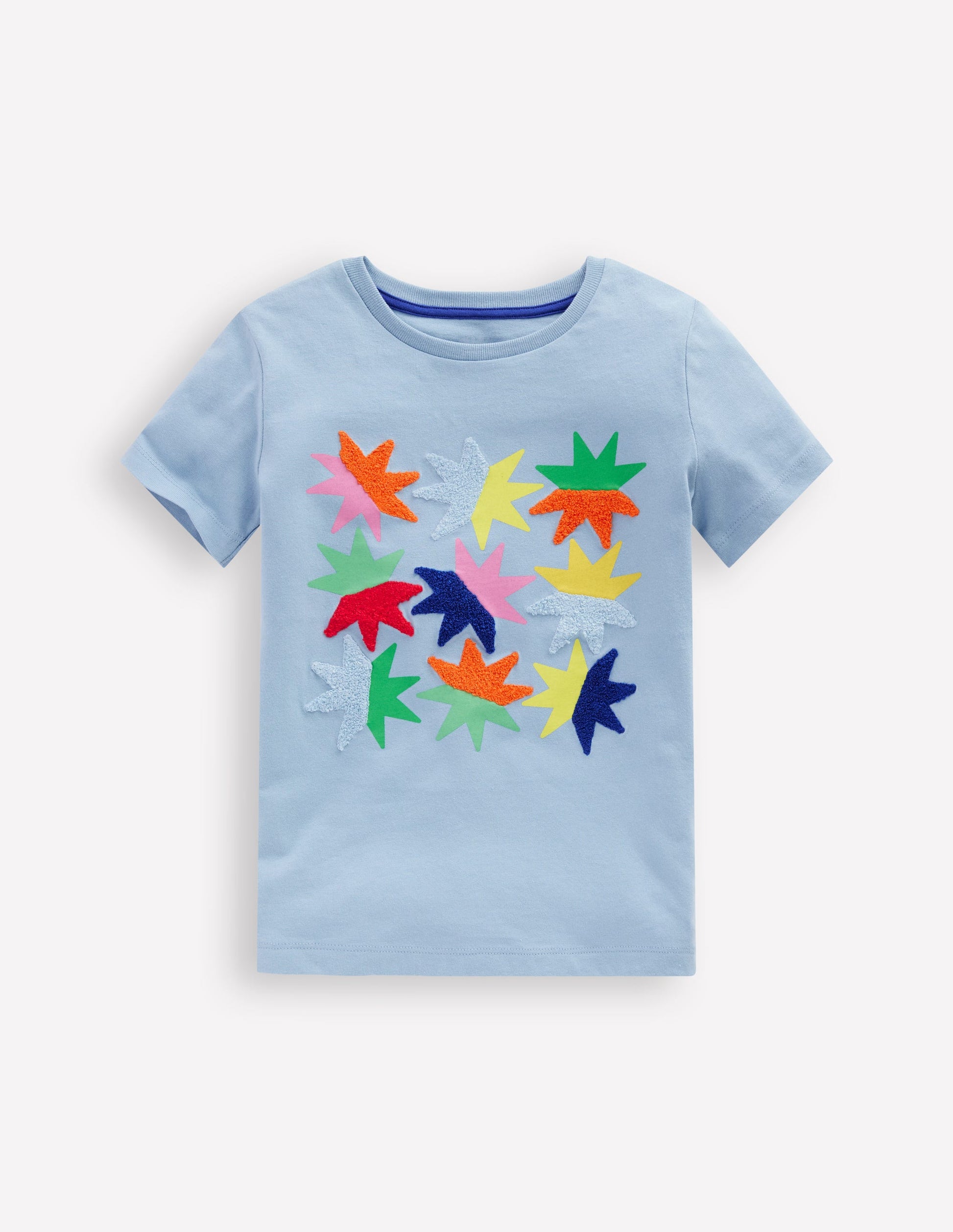 Bouclé-T-Shirt-Gletscherblau Zirkus Sterne-1
