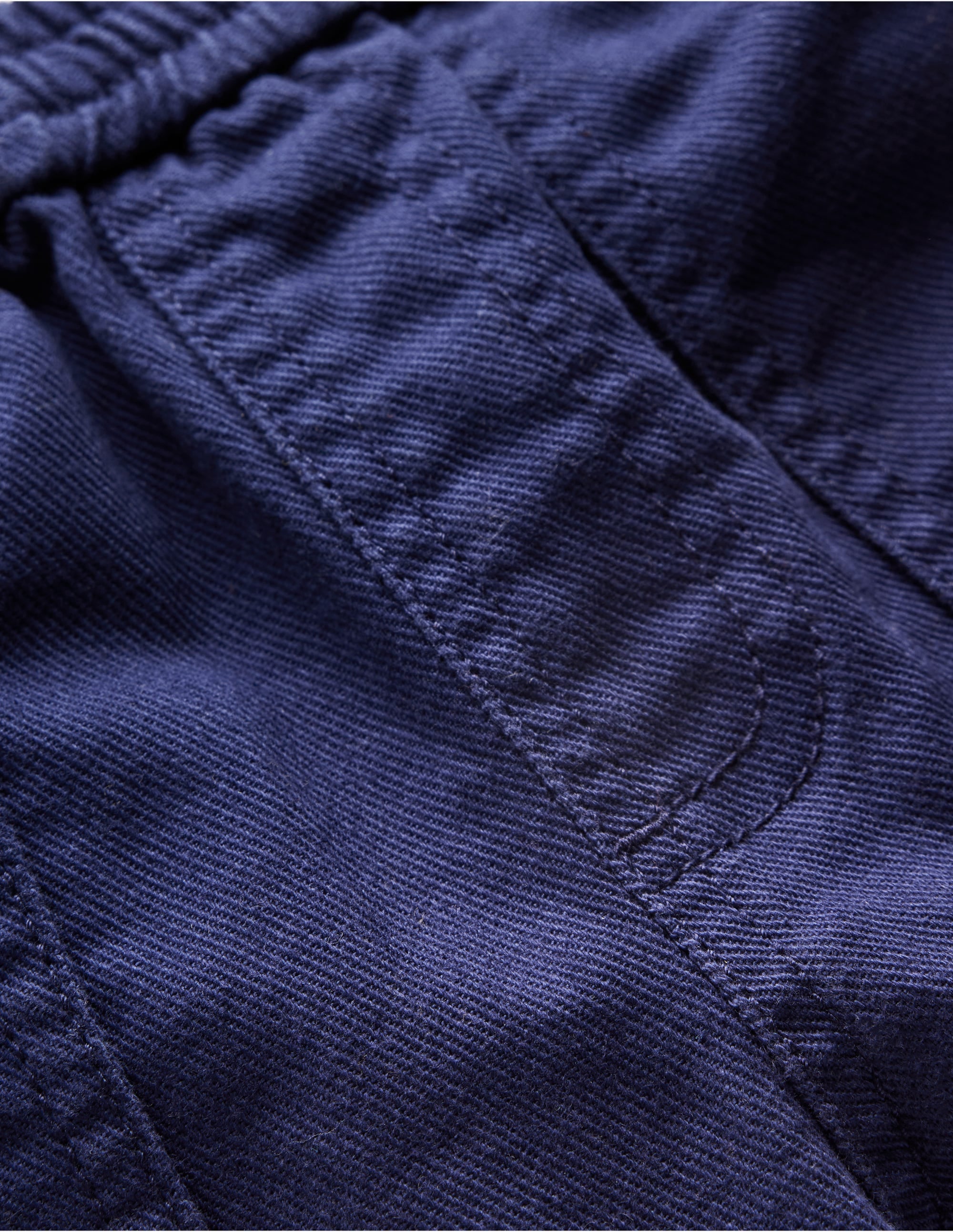 Pantalon à enfiler en coton-Bleu Marine - Image 3