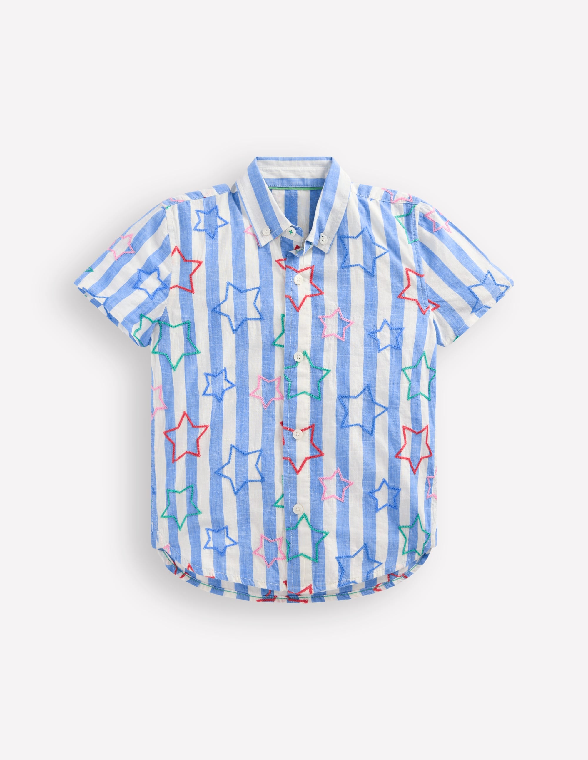 Chemise fun en coton-Rayures étoilées - Image 5