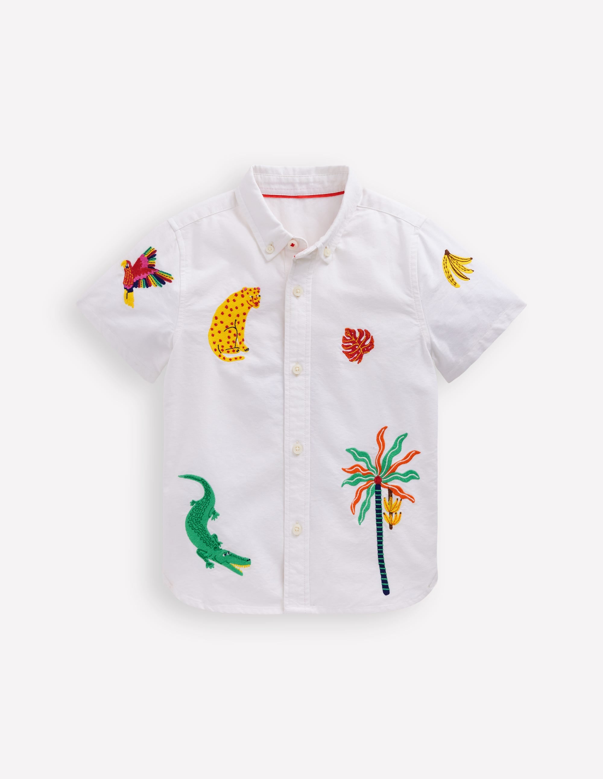 Chemise fun en coton-Broderie jungle campanule - Image 4