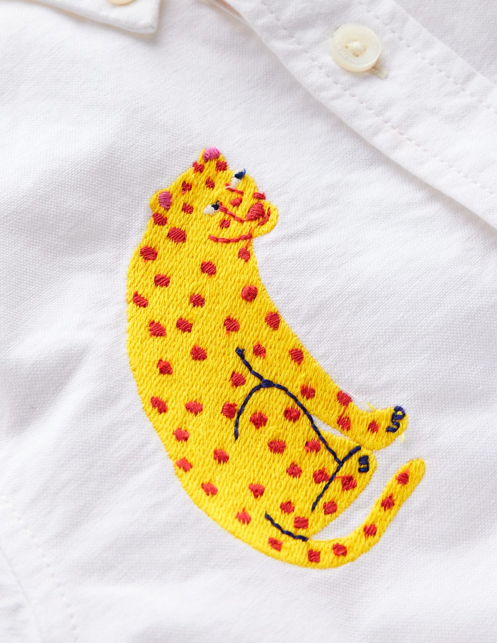 Chemise fun en coton-Broderie jungle campanule - Image 6