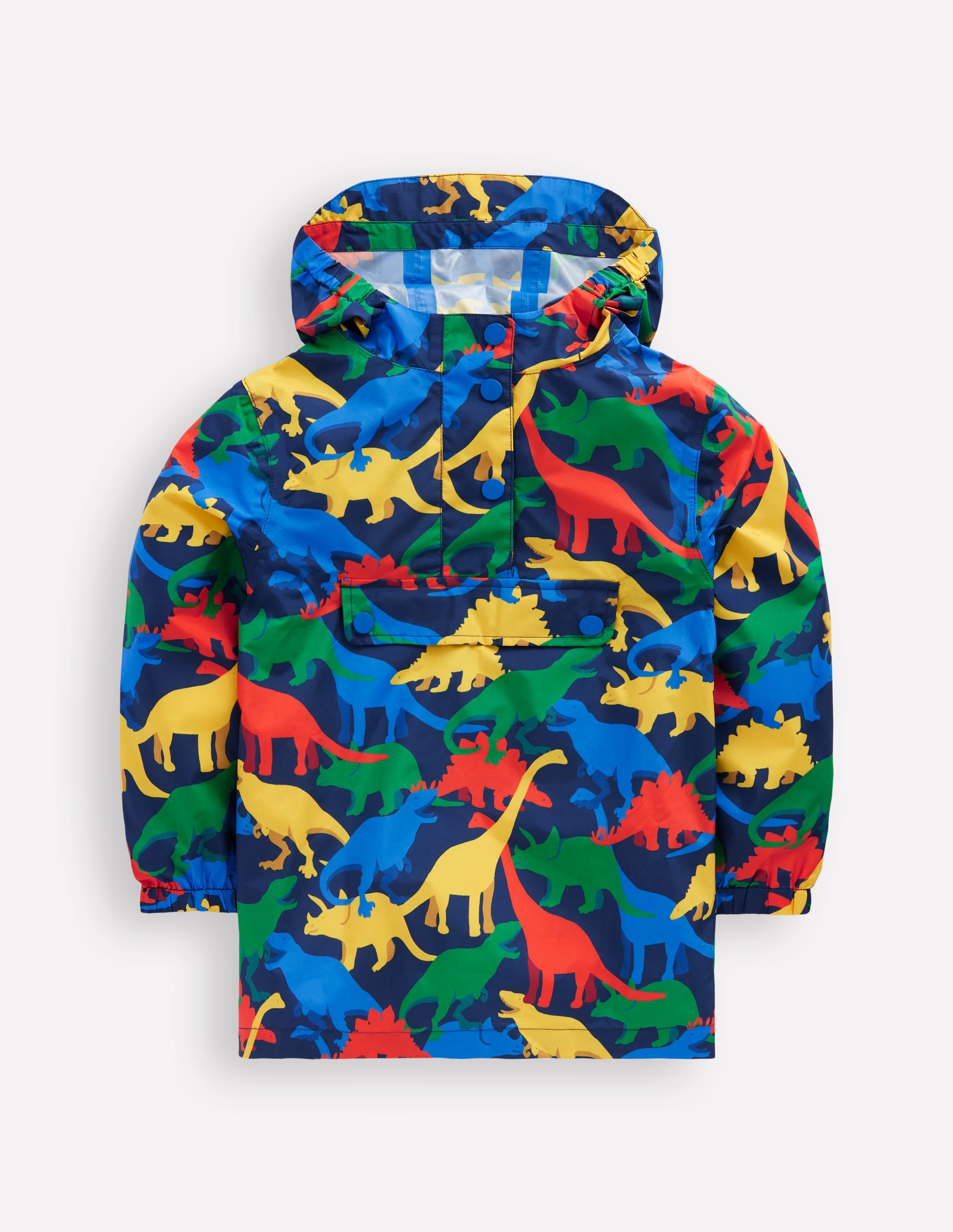 Waterproof Pop Over Jacket-College Navy Multi Dinos - Image 1