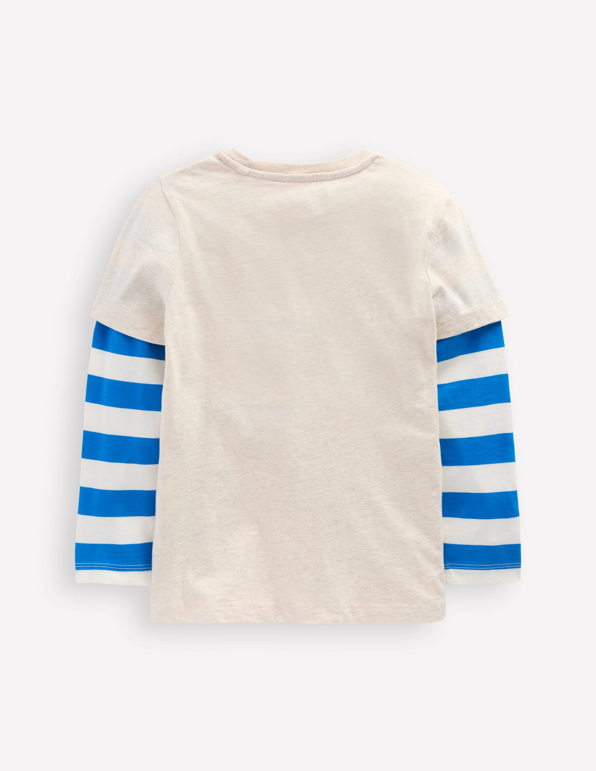 T-Shirt mit Applikation im Lagenlook-Haferbeige Meliert Huhn - Image 2