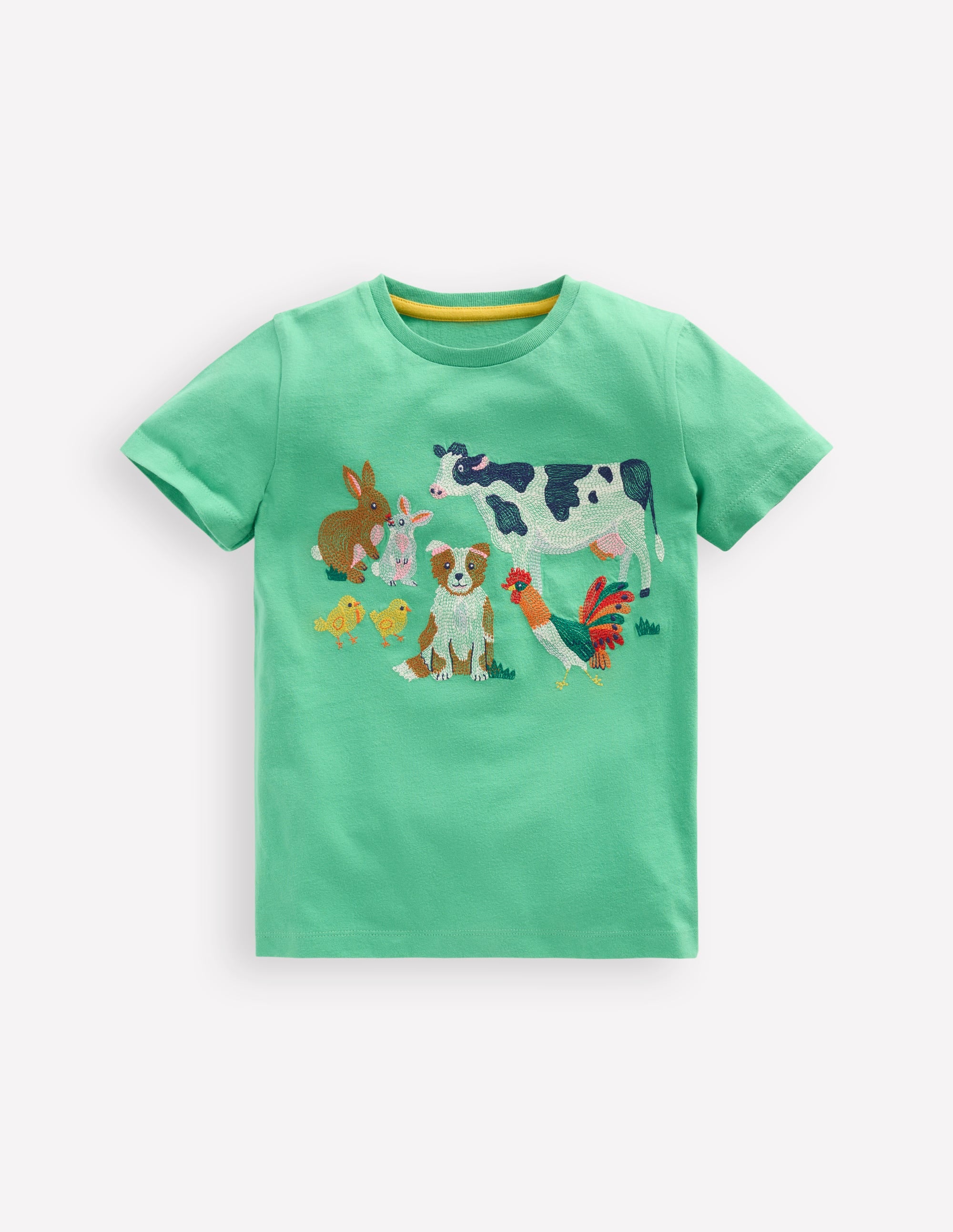 T-Shirt mit Superstitch-Design-Aloe-Grün Osterfarm - Image 1
