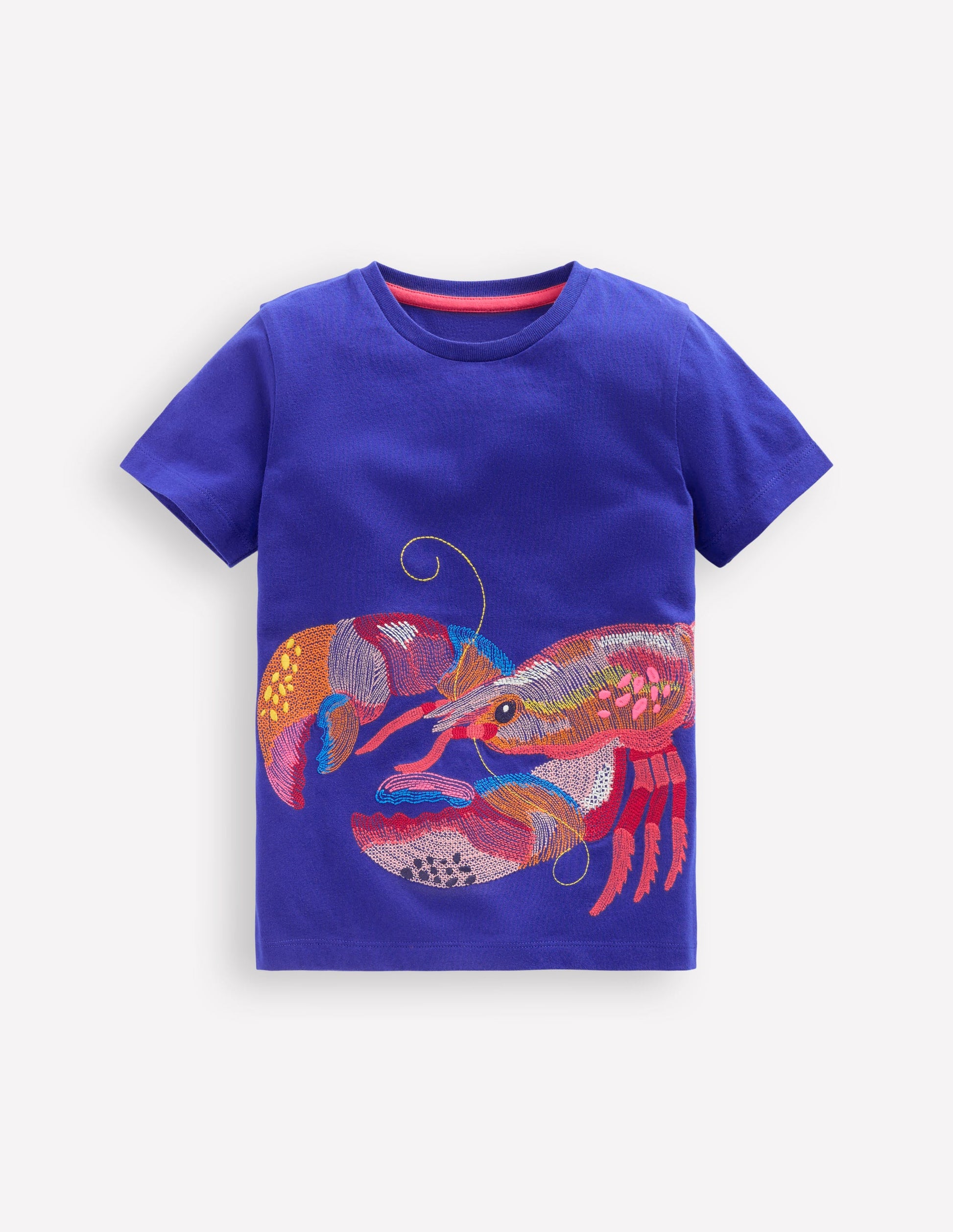 T-Shirt mit Superstitch-Design-Saphirblau Hummer-1