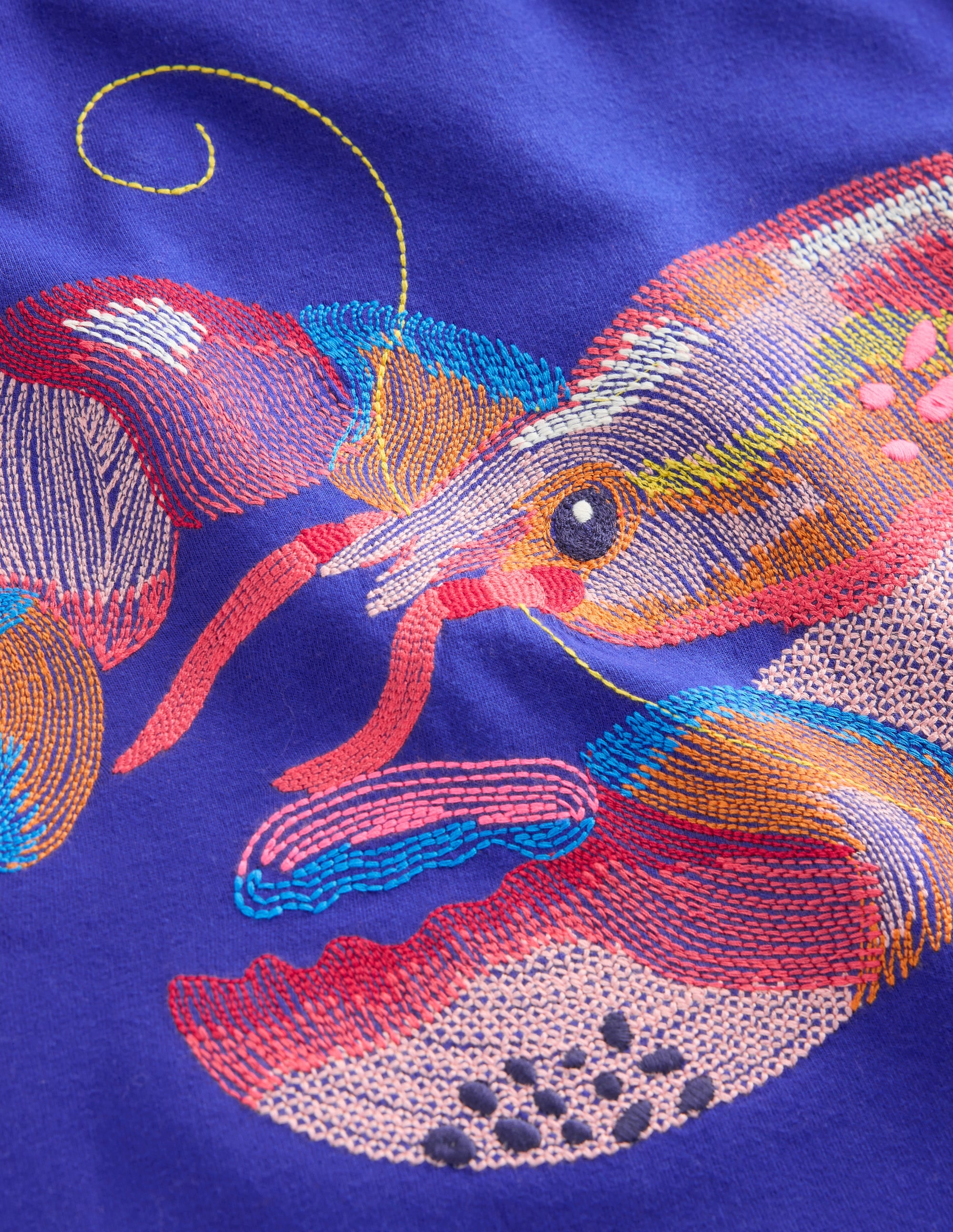 T-Shirt mit Superstitch-Design-Saphirblau Hummer - Image 3