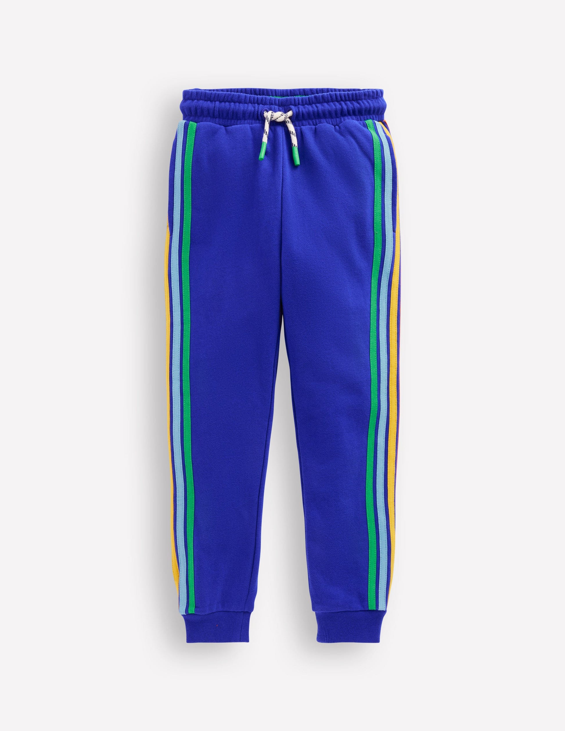 Jogginghose mit Streifen in Regenbogenfarben-Leuchtendes Blau-1