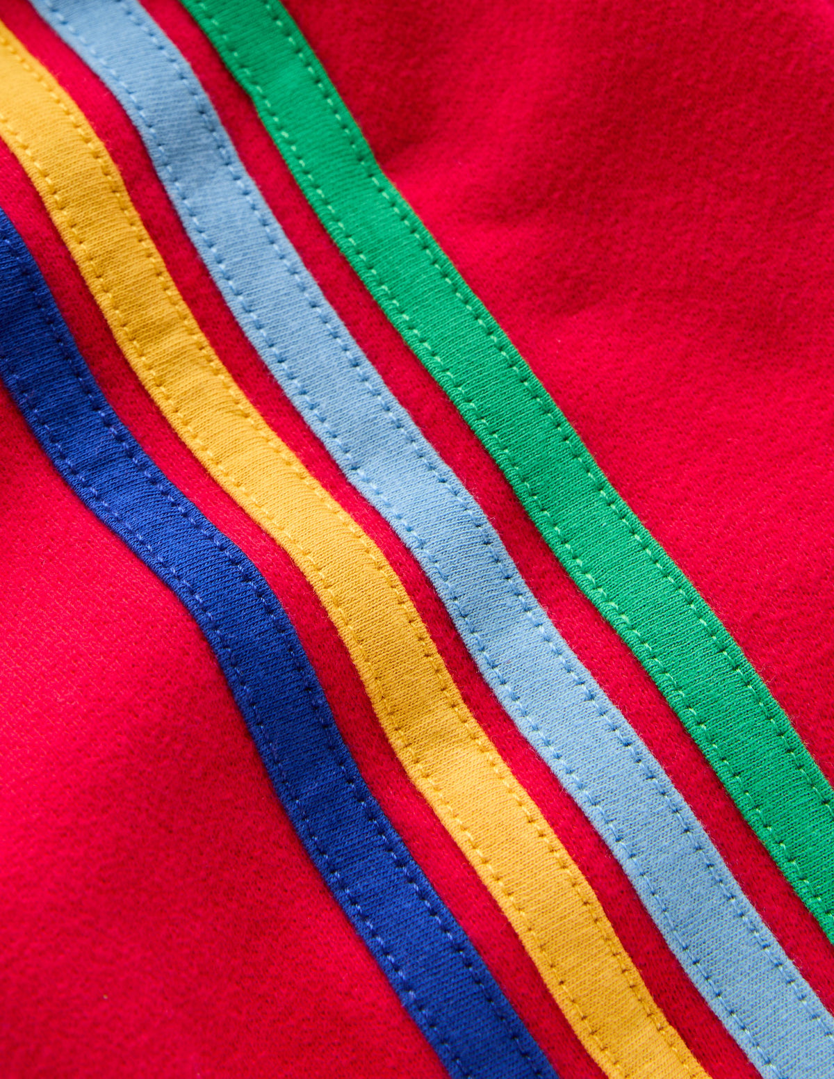 Jogginghose mit Streifen in Regenbogenfarben-Mohnblumenrot - Image 3