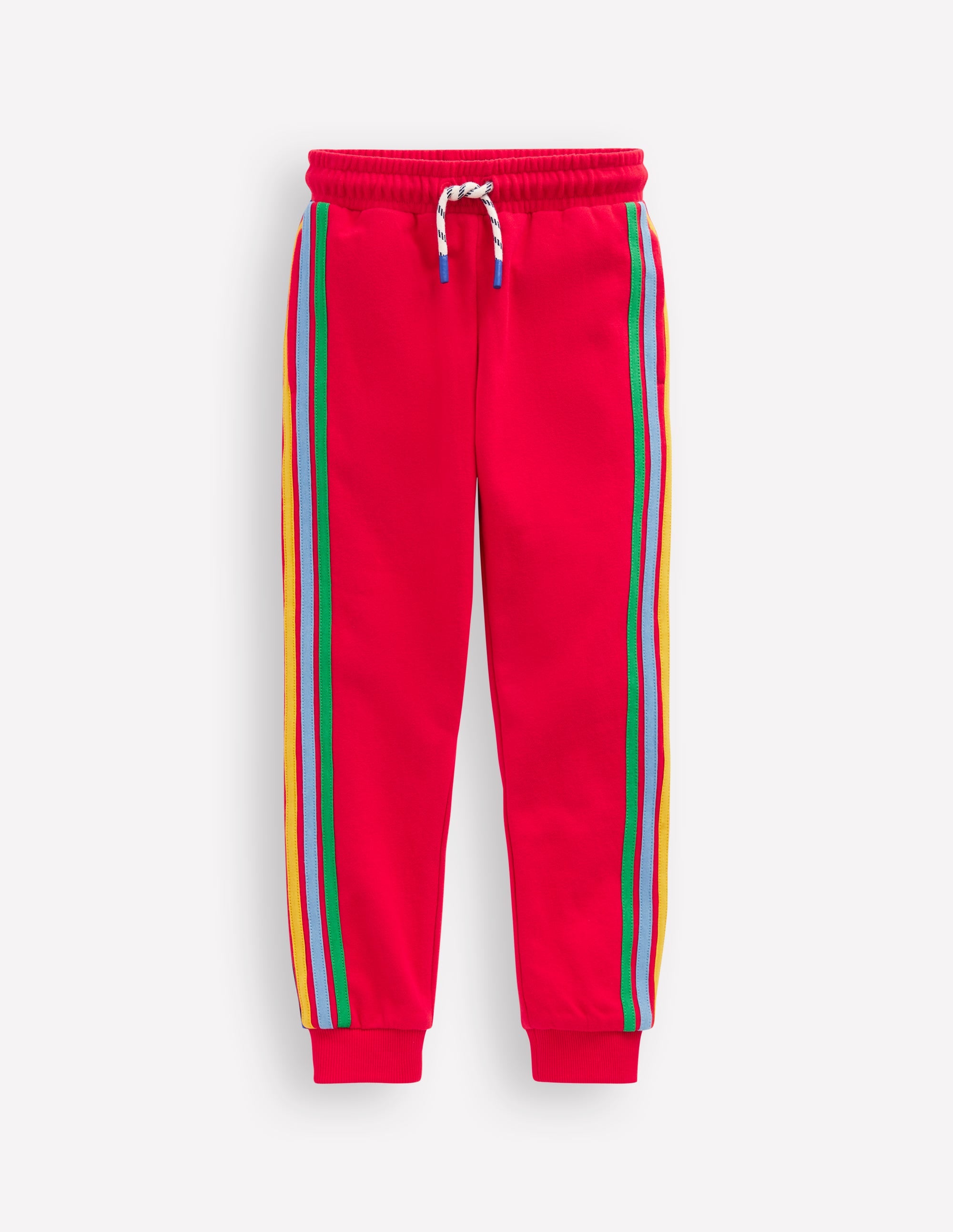 Jogginghose mit Streifen in Regenbogenfarben-Mohnblumenrot - Image 1