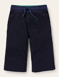 Baggyshorts aus Jersey-Schuluniform-Marineblau