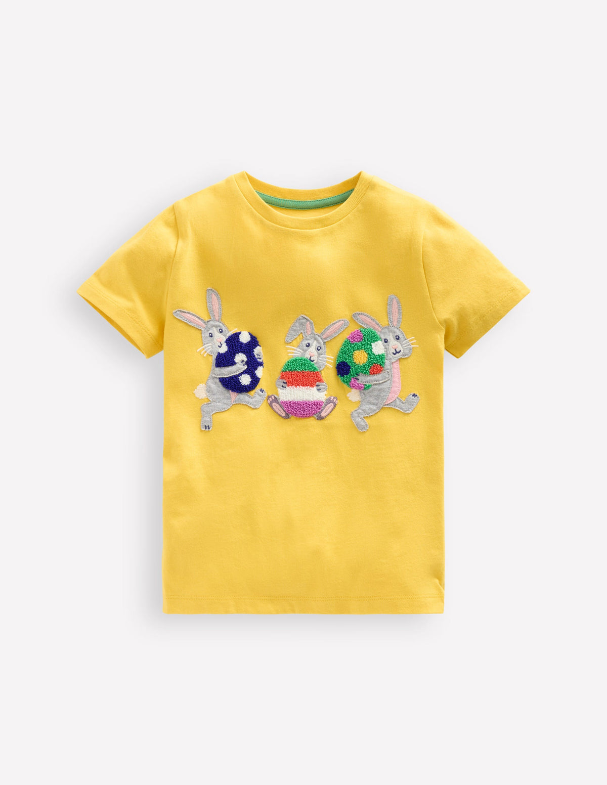 T-Shirt mit Applikation-Zitronengelb Hasen - Image 1