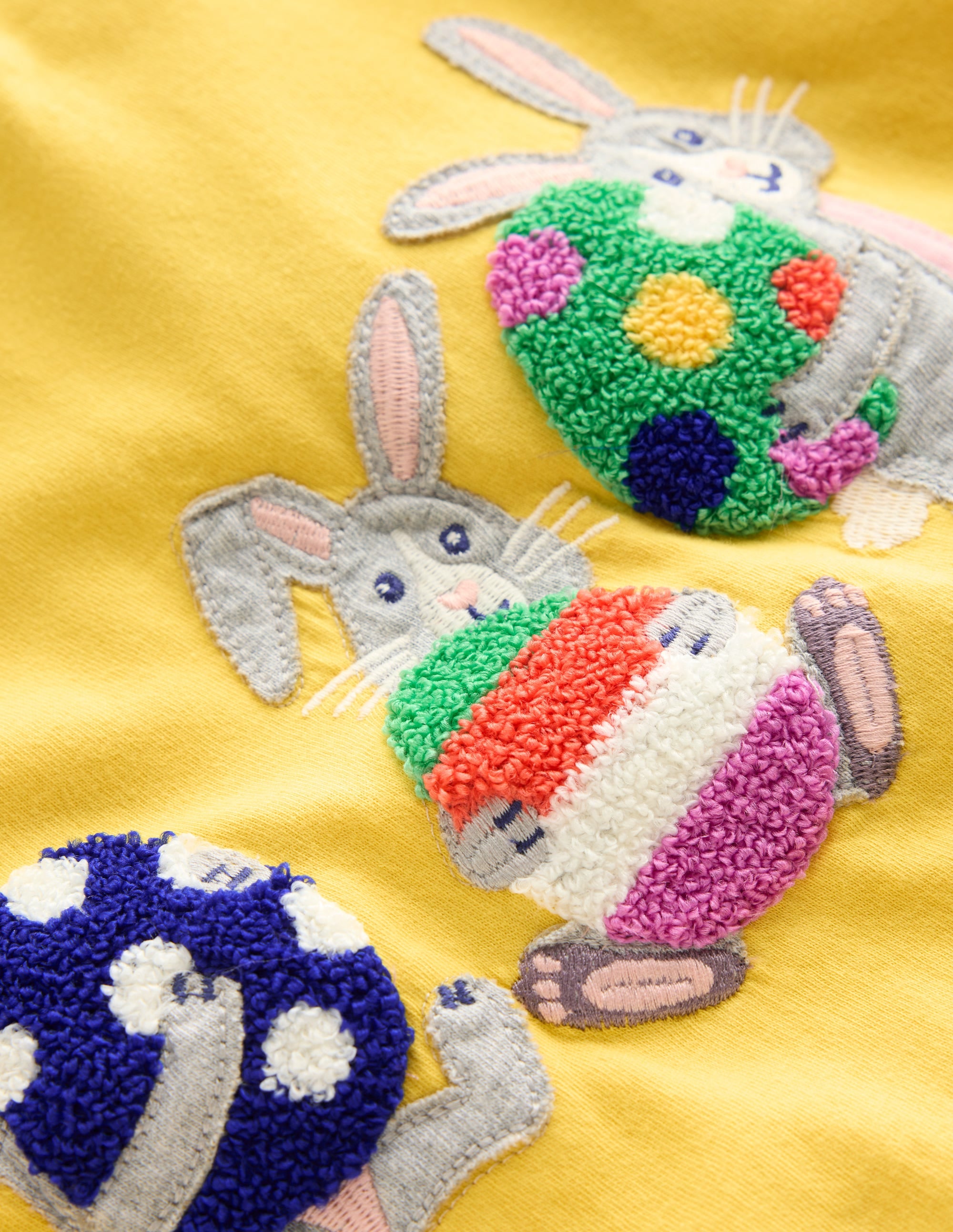 T-Shirt mit Applikation-Zitronengelb Hasen - Image 3