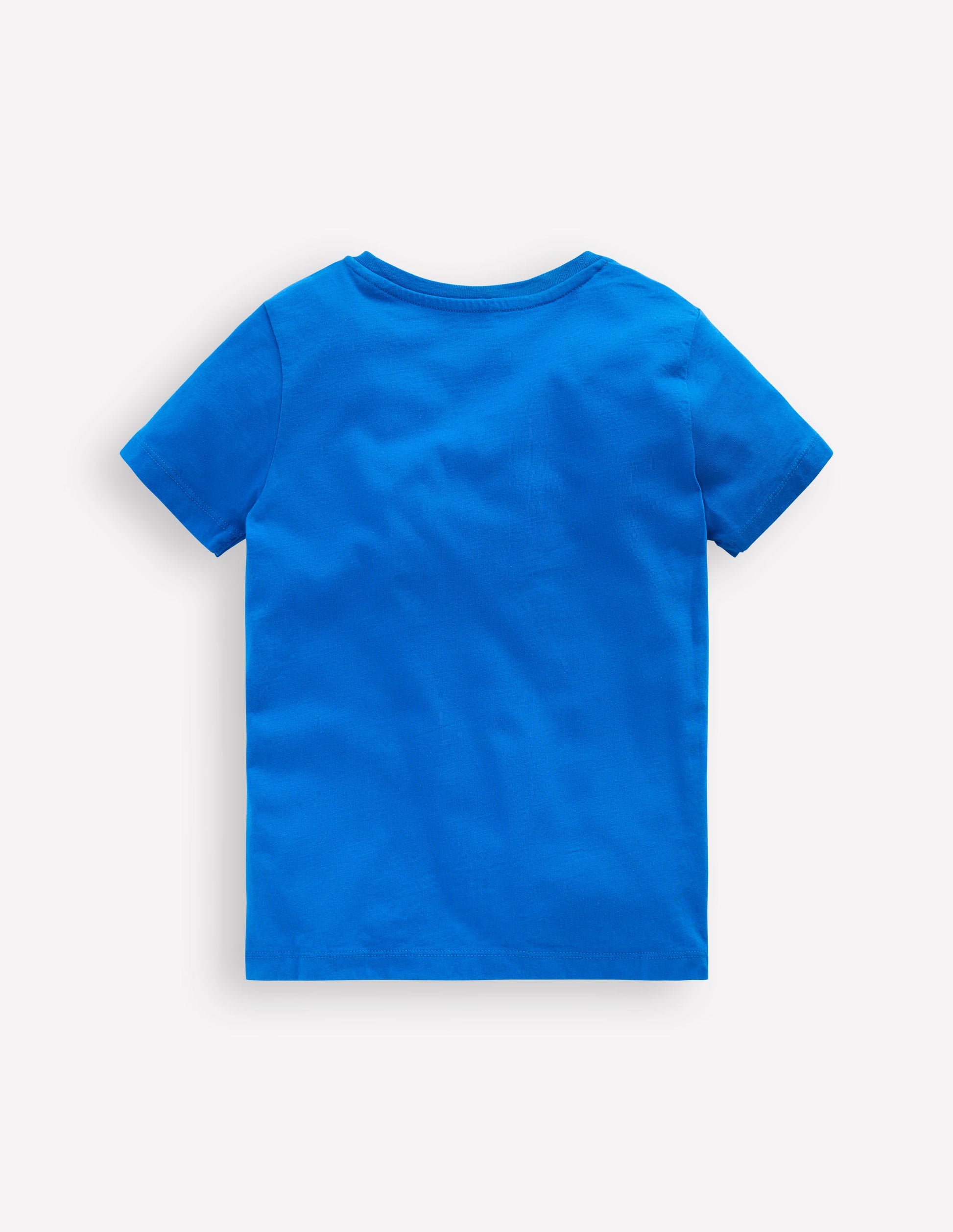 T-Shirt mit Reißverschlussapplikation-Eisvogelblau Hund-2