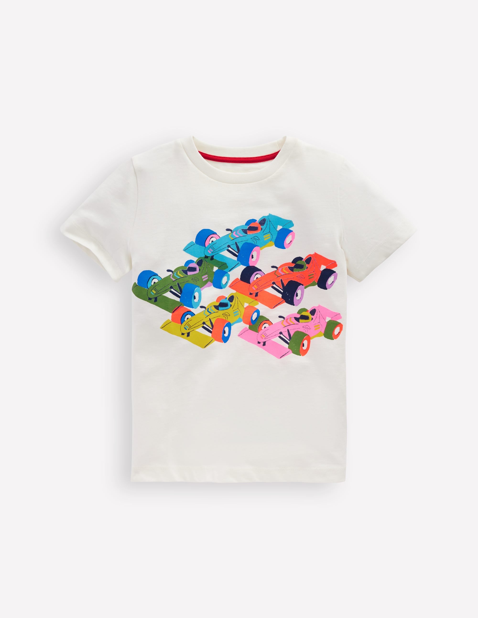 Riso T-Shirt-Sanftes Naturweiß Rennwagen - Image 1