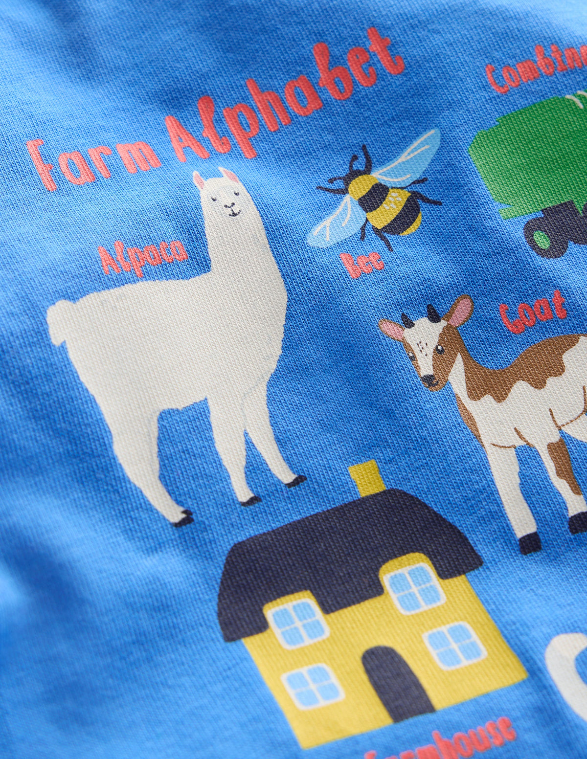 T-Shirt mit Grafik-Pfauenfederblau Bauernhof - Image 3