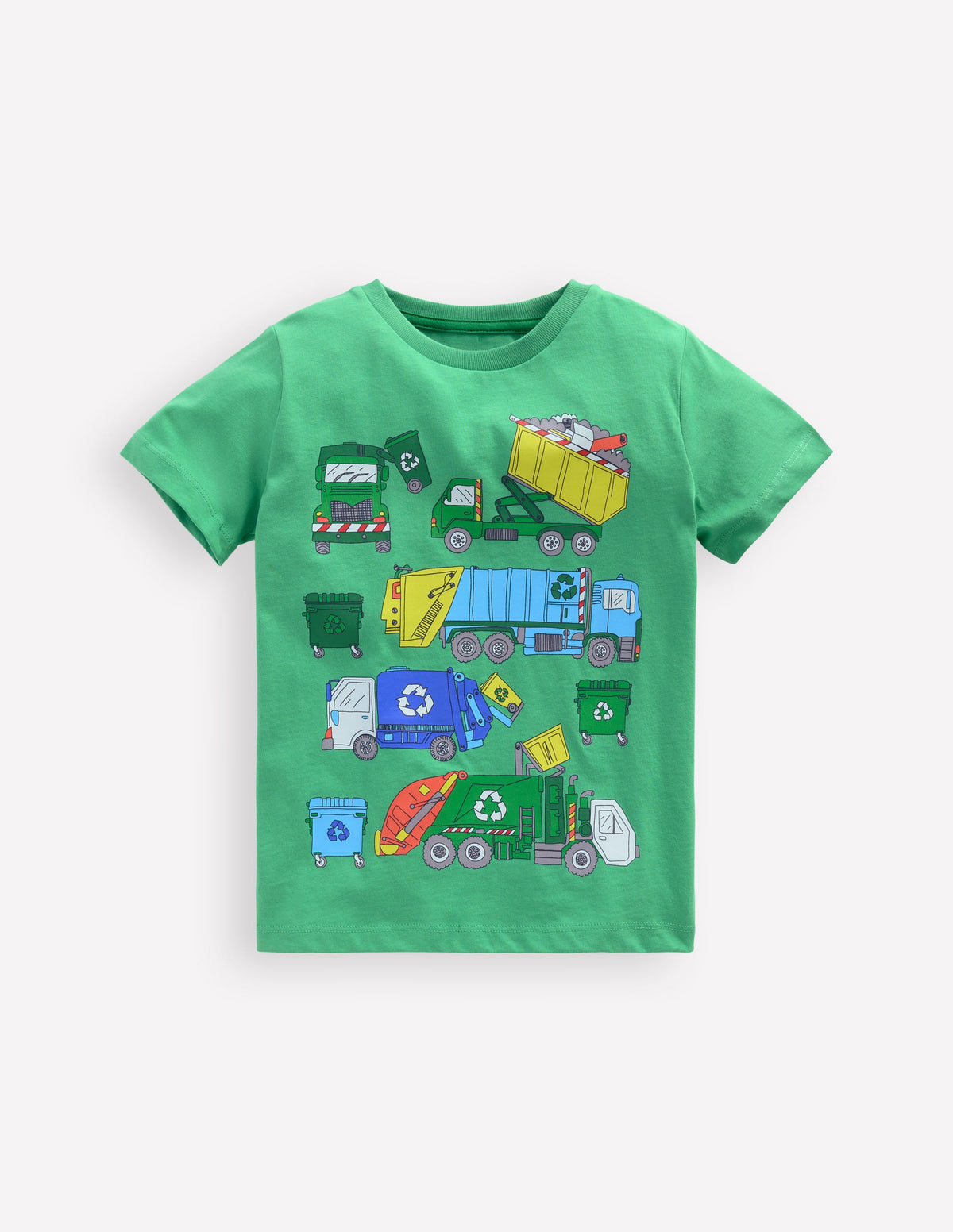 T-Shirt mit Grafik-Aloe-Grün Müllfahrzeuge - Image 1