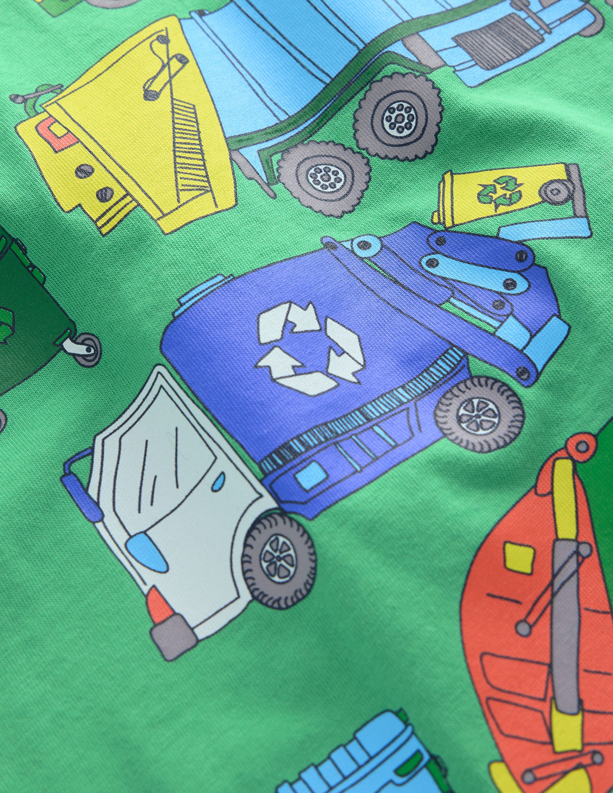 T-Shirt mit Grafik-Aloe-Grün Müllfahrzeuge - Image 3