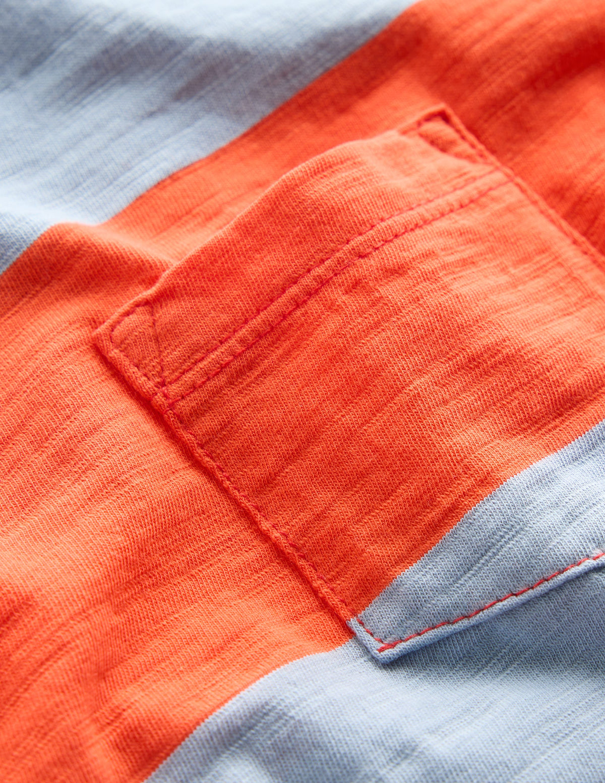 T-Shirt für den Alltag-Mandarinenorange/Gletscher Streifen - Image 3