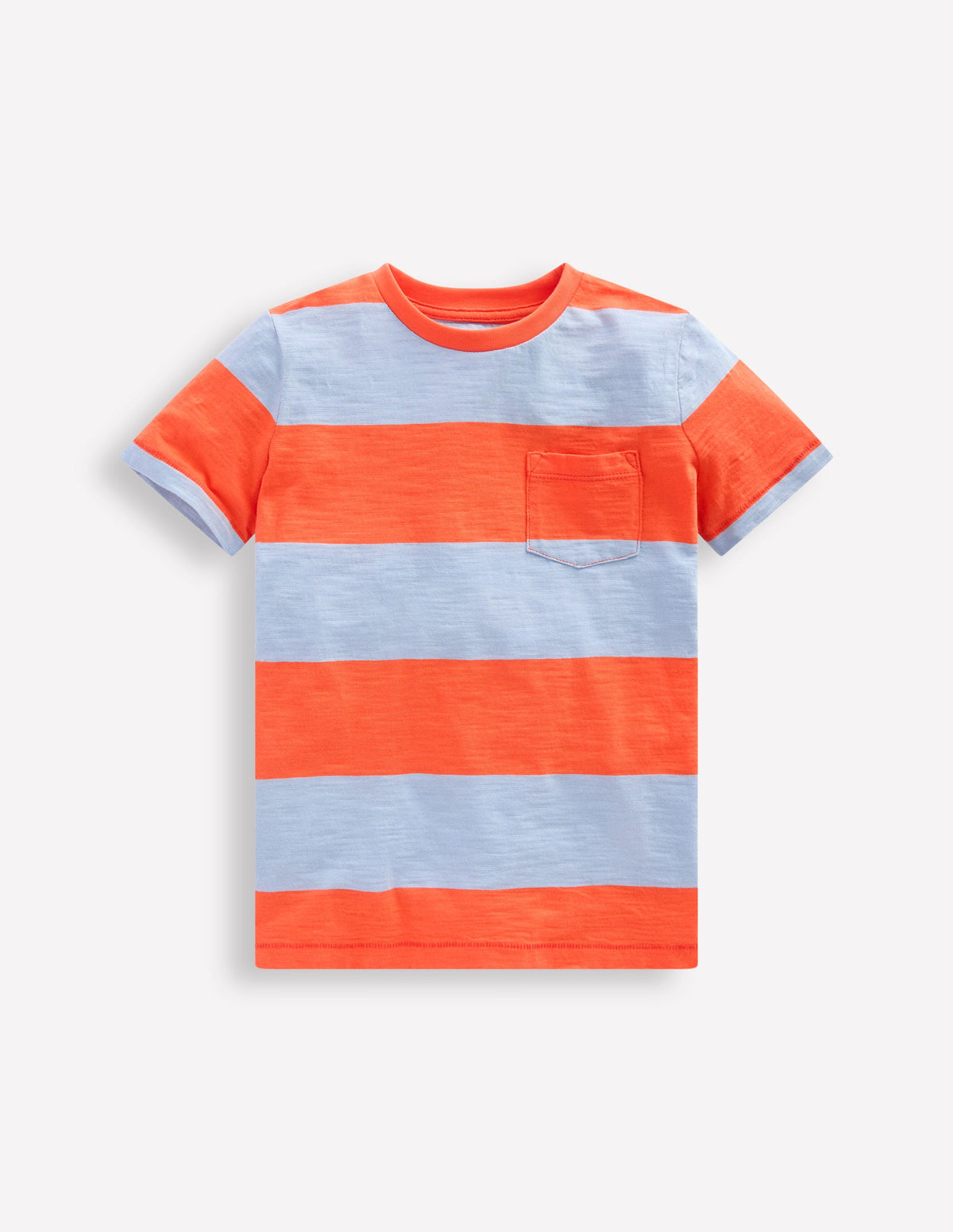 T-Shirt für den Alltag-Mandarinenorange/Gletscher Streifen - Image 1