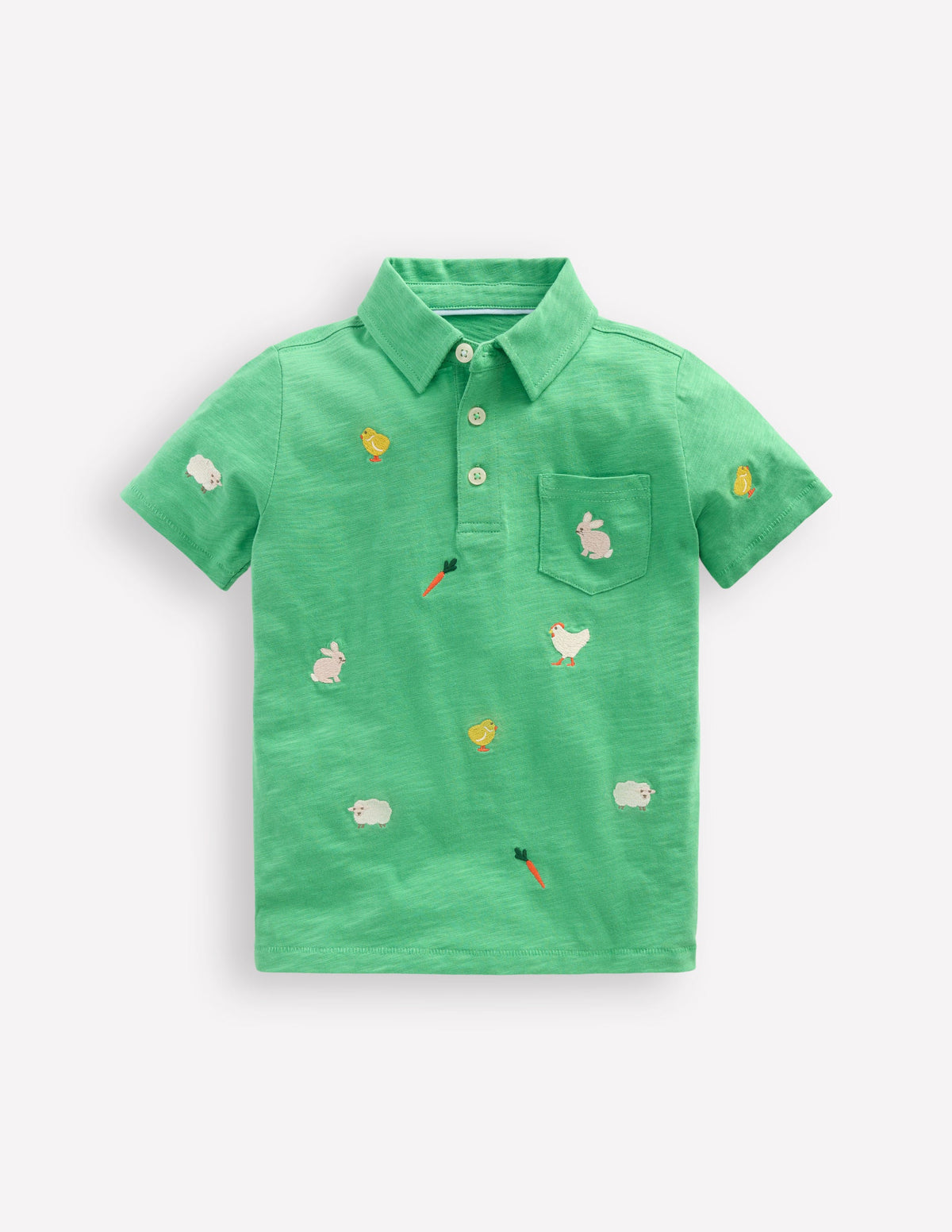 Polo flammé et brodé-Broderie de Pâques multi - Image 1
