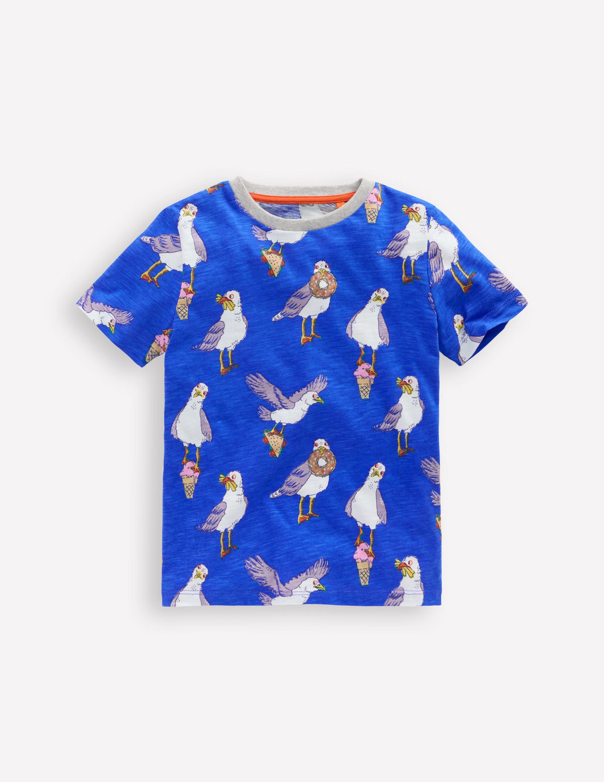 T-Shirt mit durchgehendem Muster-Galerieblau Möwen-1
