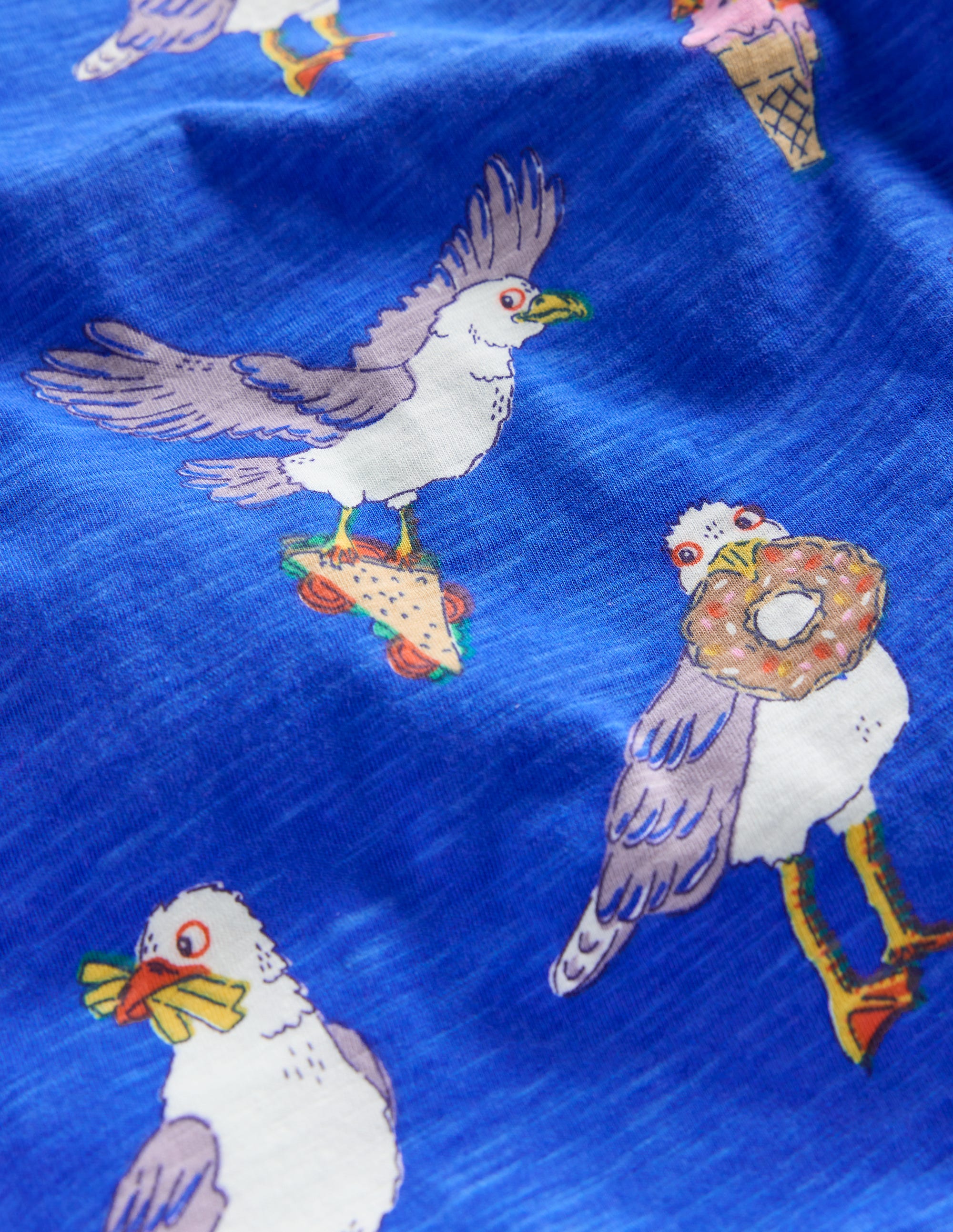 T-Shirt mit durchgehendem Muster-Galerieblau Möwen - Image 3