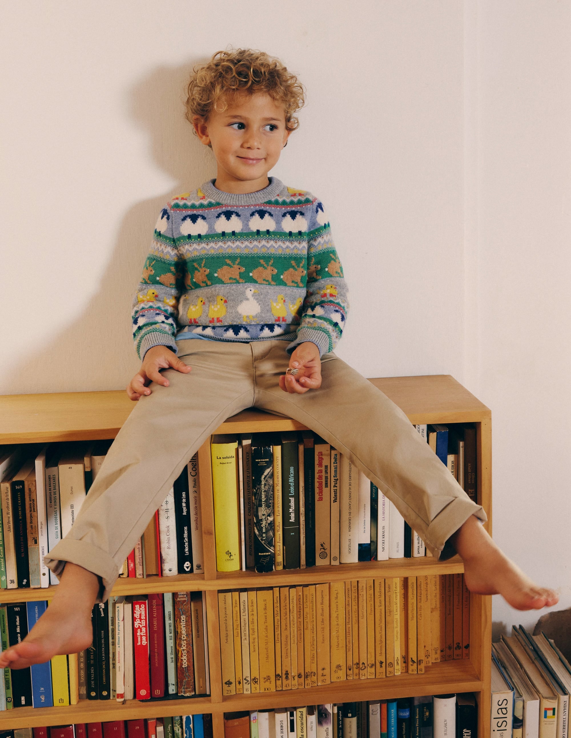 Fair Isle Jumper-Grey Marl Easter - Image 4