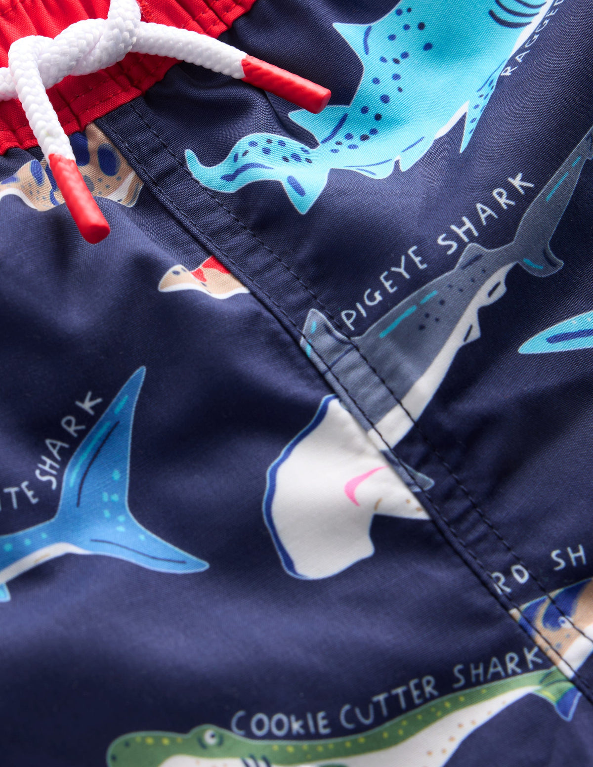 Swim Shorts-College Navy Sharks-3