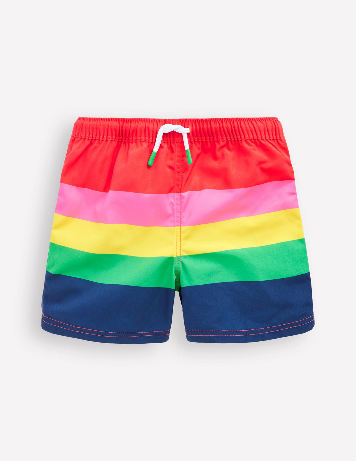 Badeshorts-Rot Bunt Gestreift-1