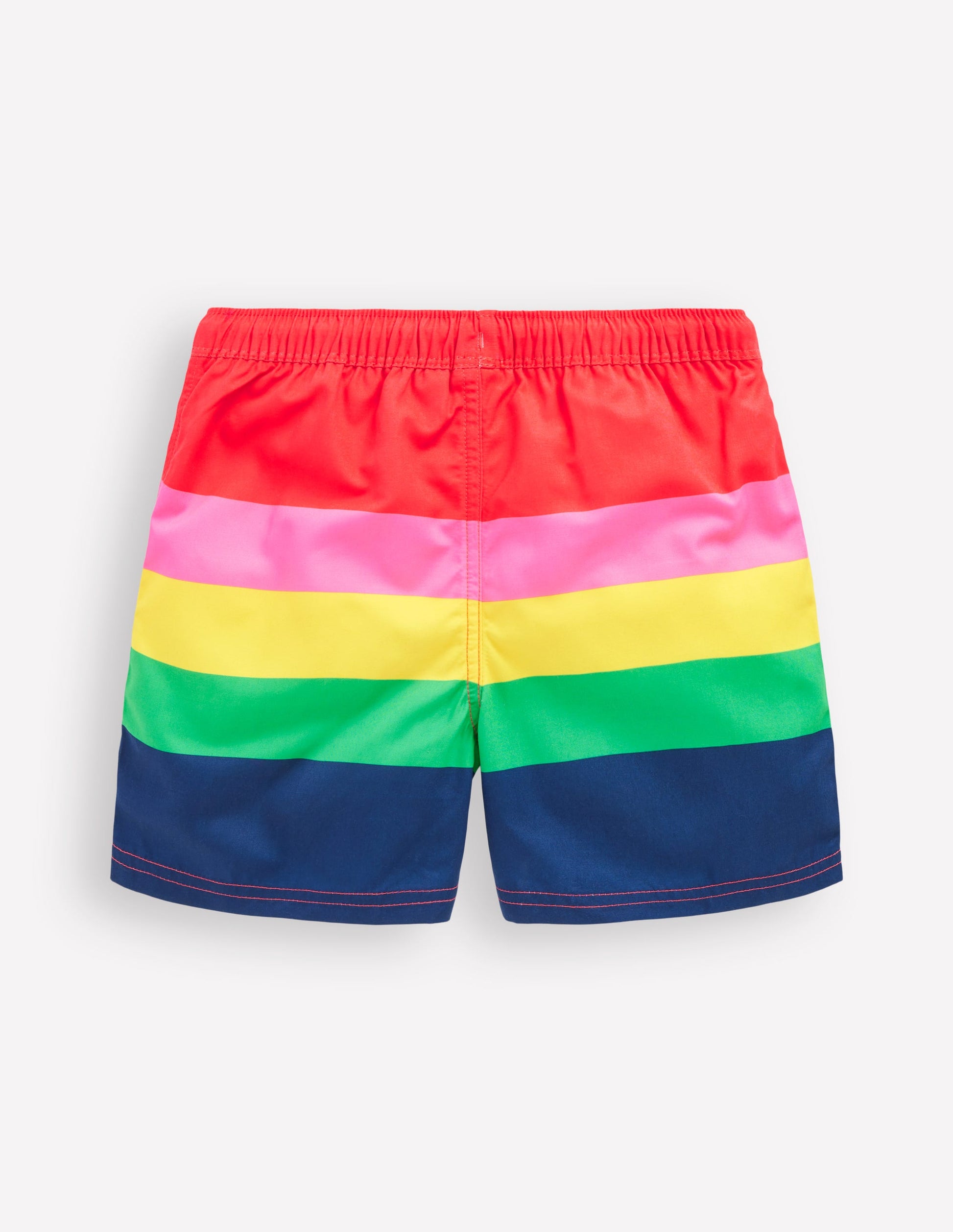 Badeshorts-Rot Bunt Gestreift-2