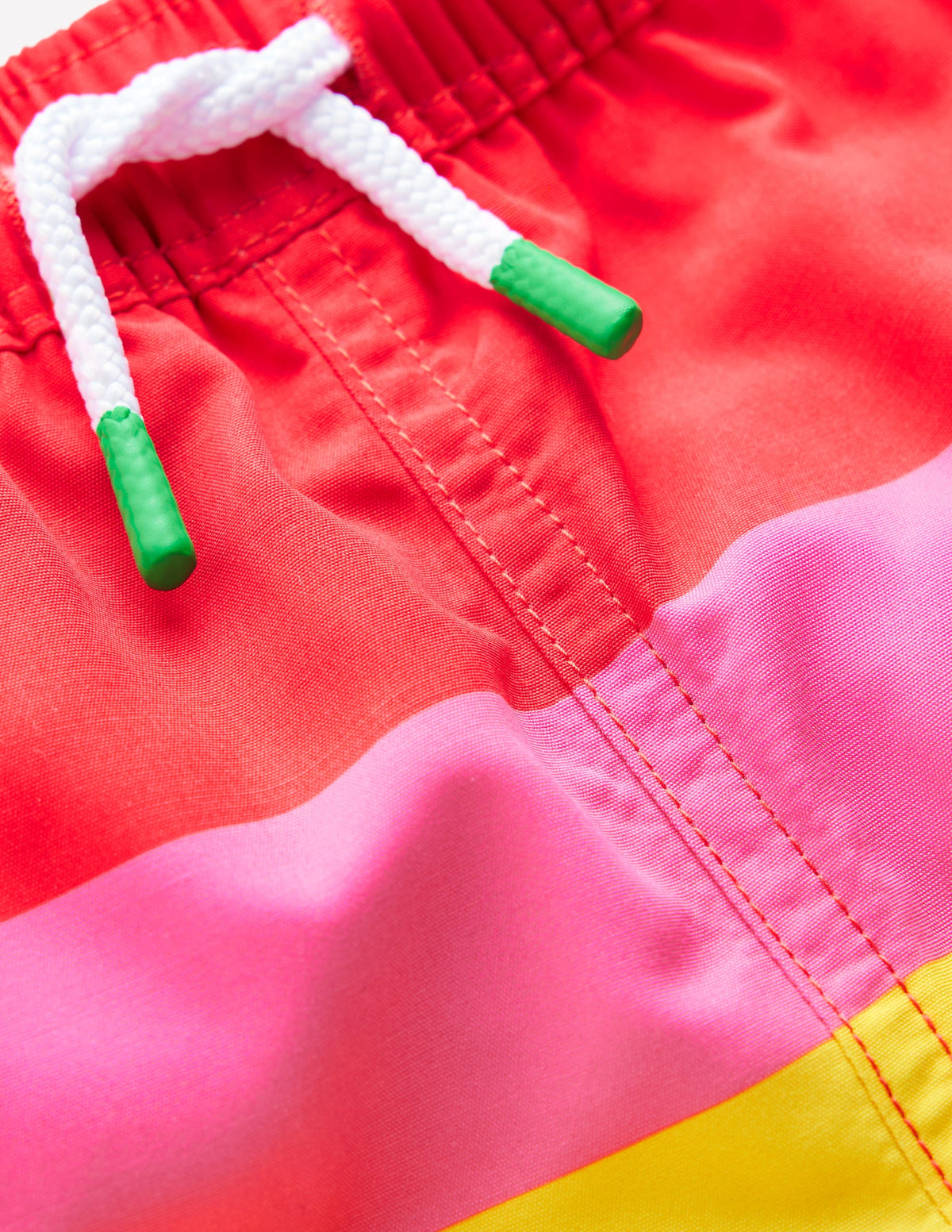 Badeshorts-Rot Bunt Gestreift-3