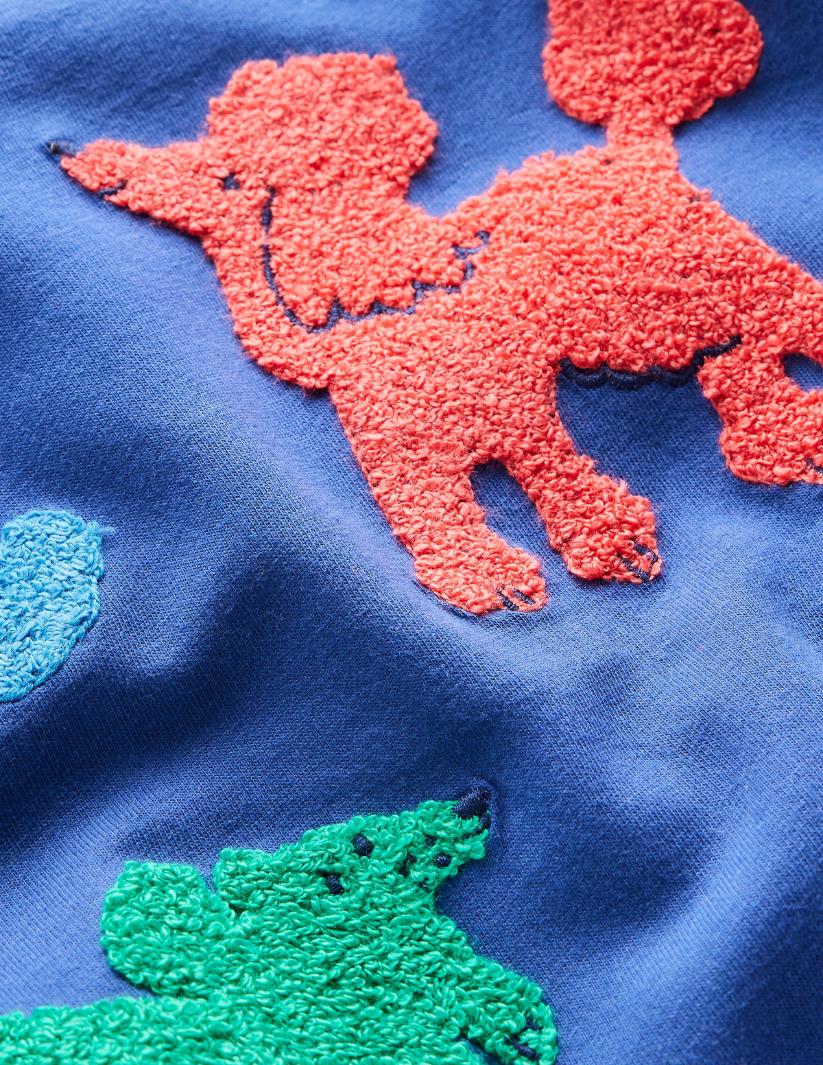 Bouclé-T-Shirt-Segelblau, Hunde - Image 3