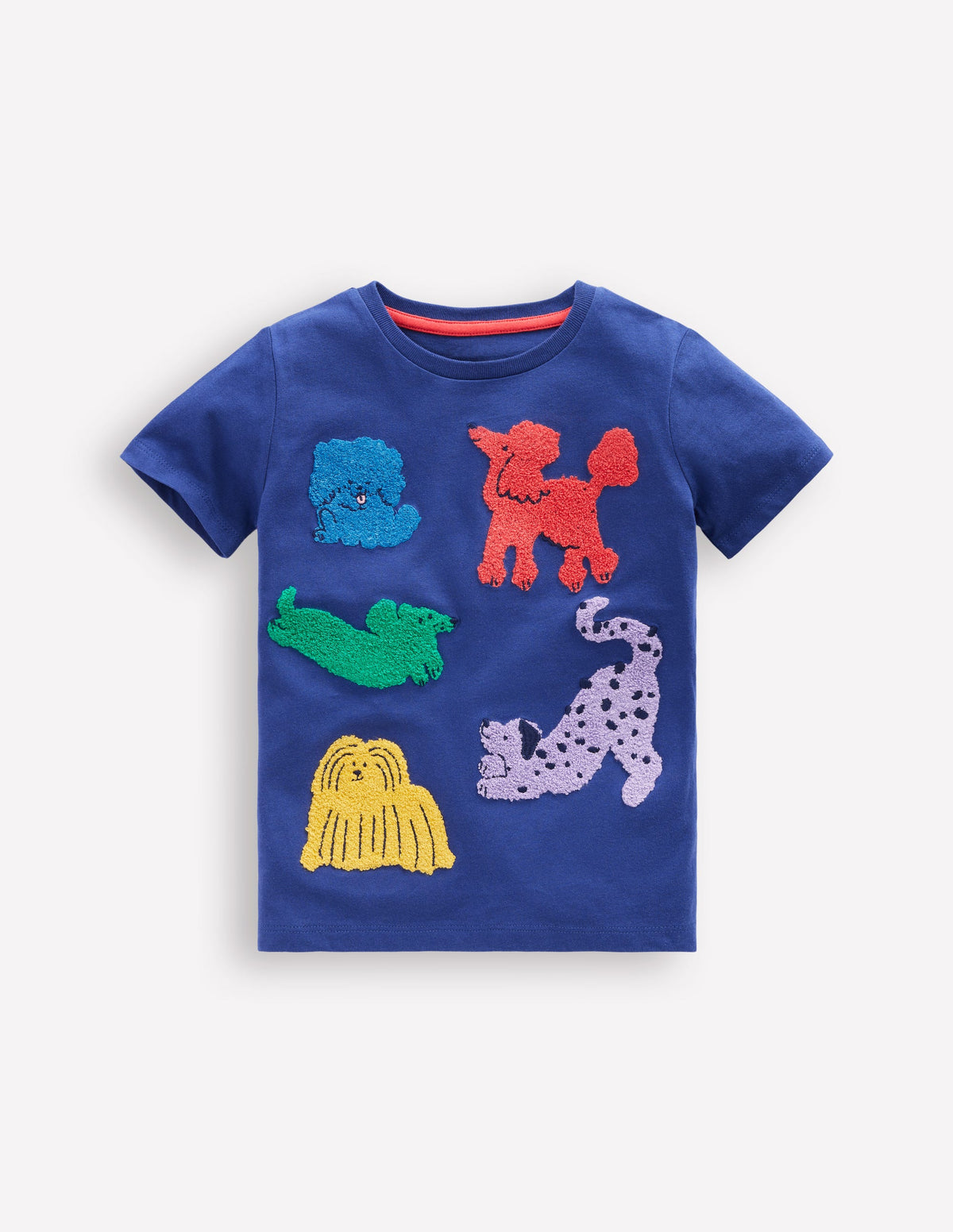 Bouclé-T-Shirt-Segelblau, Hunde - Image 1