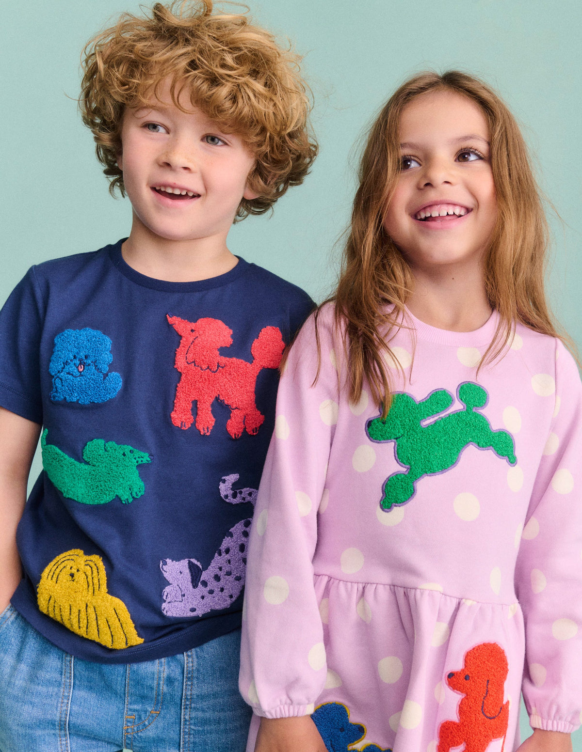 Bouclé-T-Shirt-Segelblau, Hunde-5