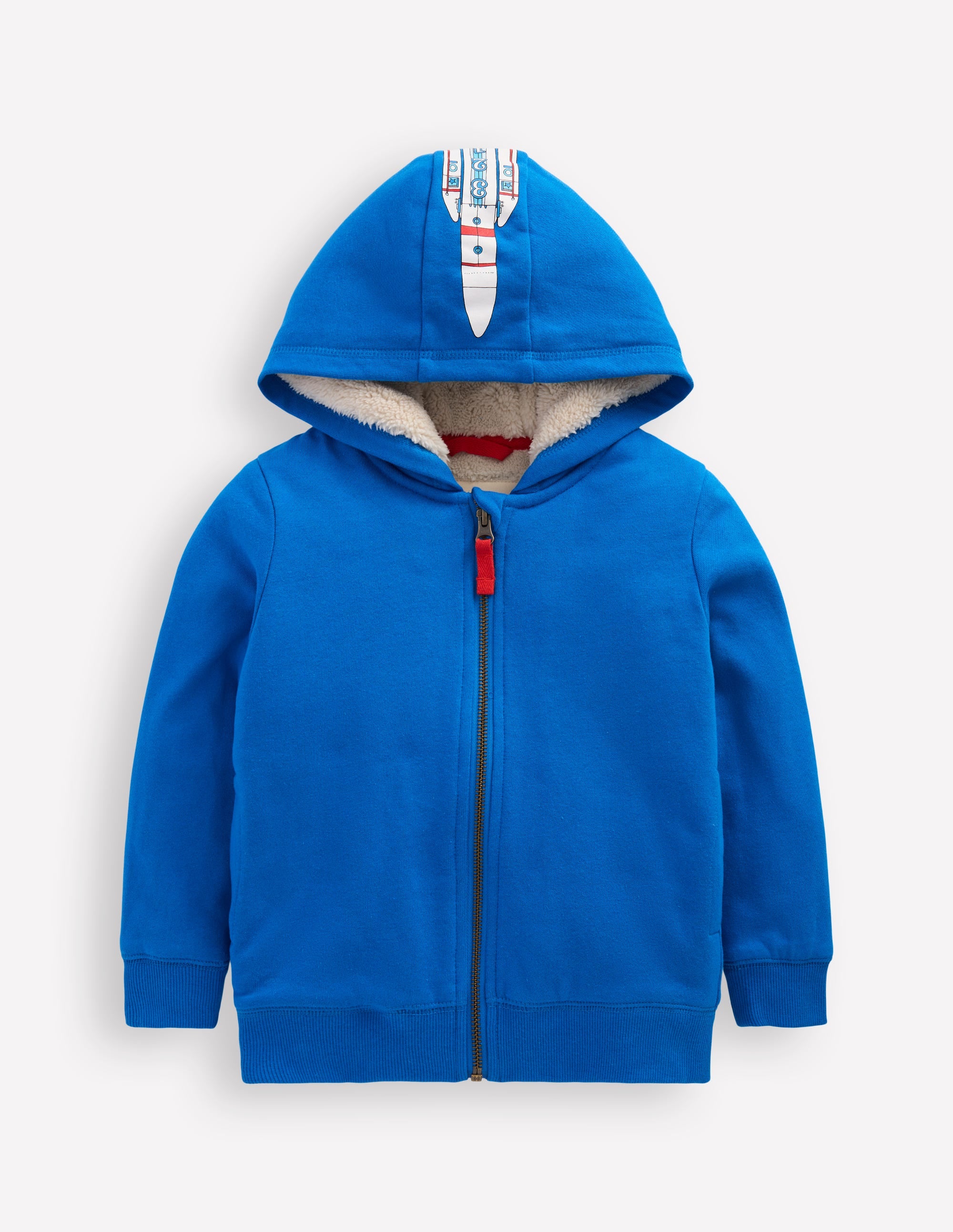 Sweat à capuche à doublure douillette-Fusée bleu martin-pêcheur - Image 1
