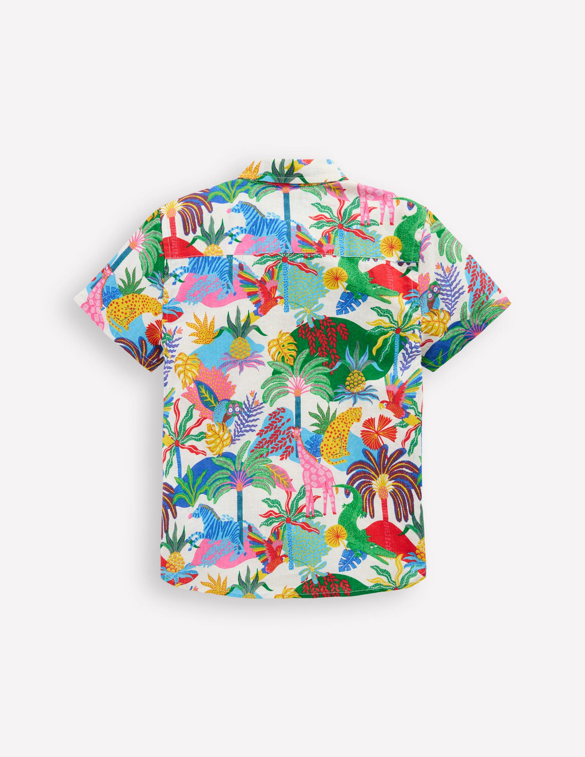 Cotton Linen Shirt-Ivory Multi Jungle - Image 2